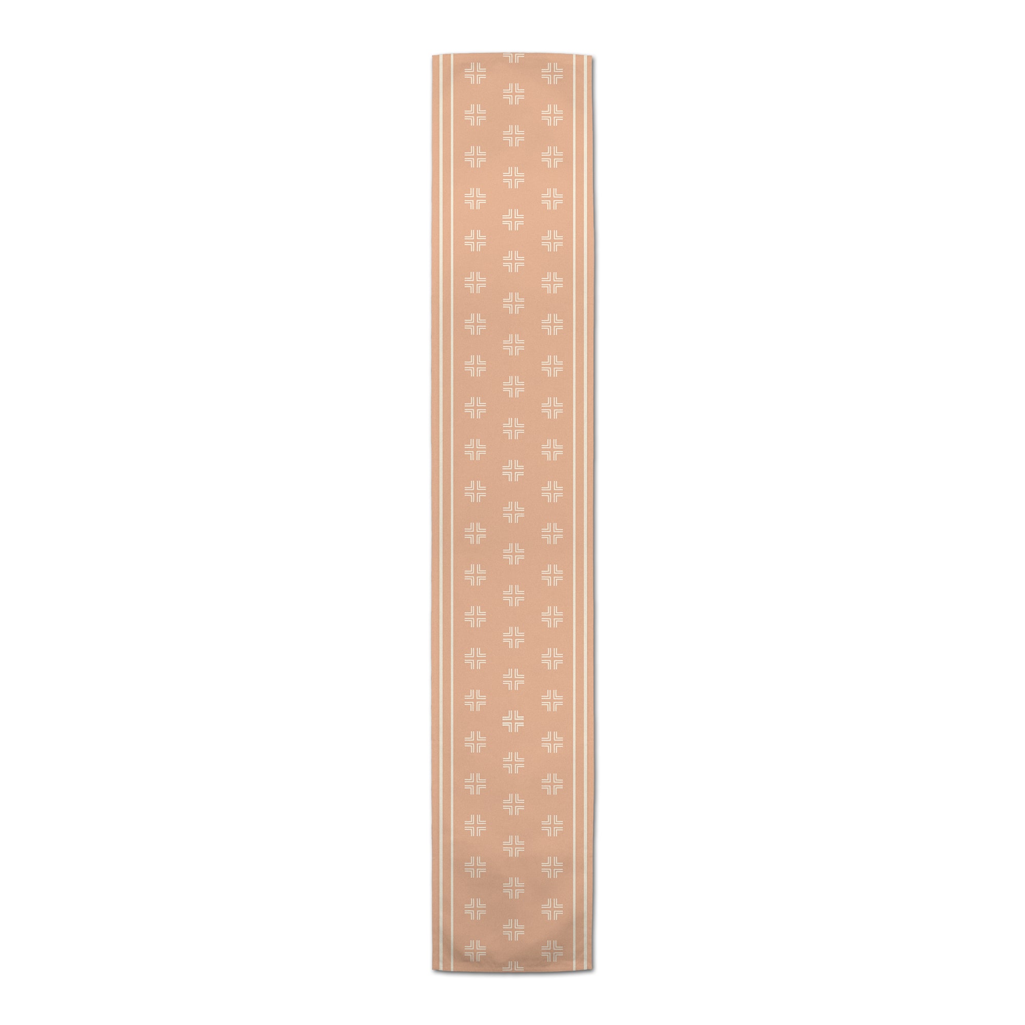 Pink Mudcloth Crosses Indoor/Outdoor Table Runner