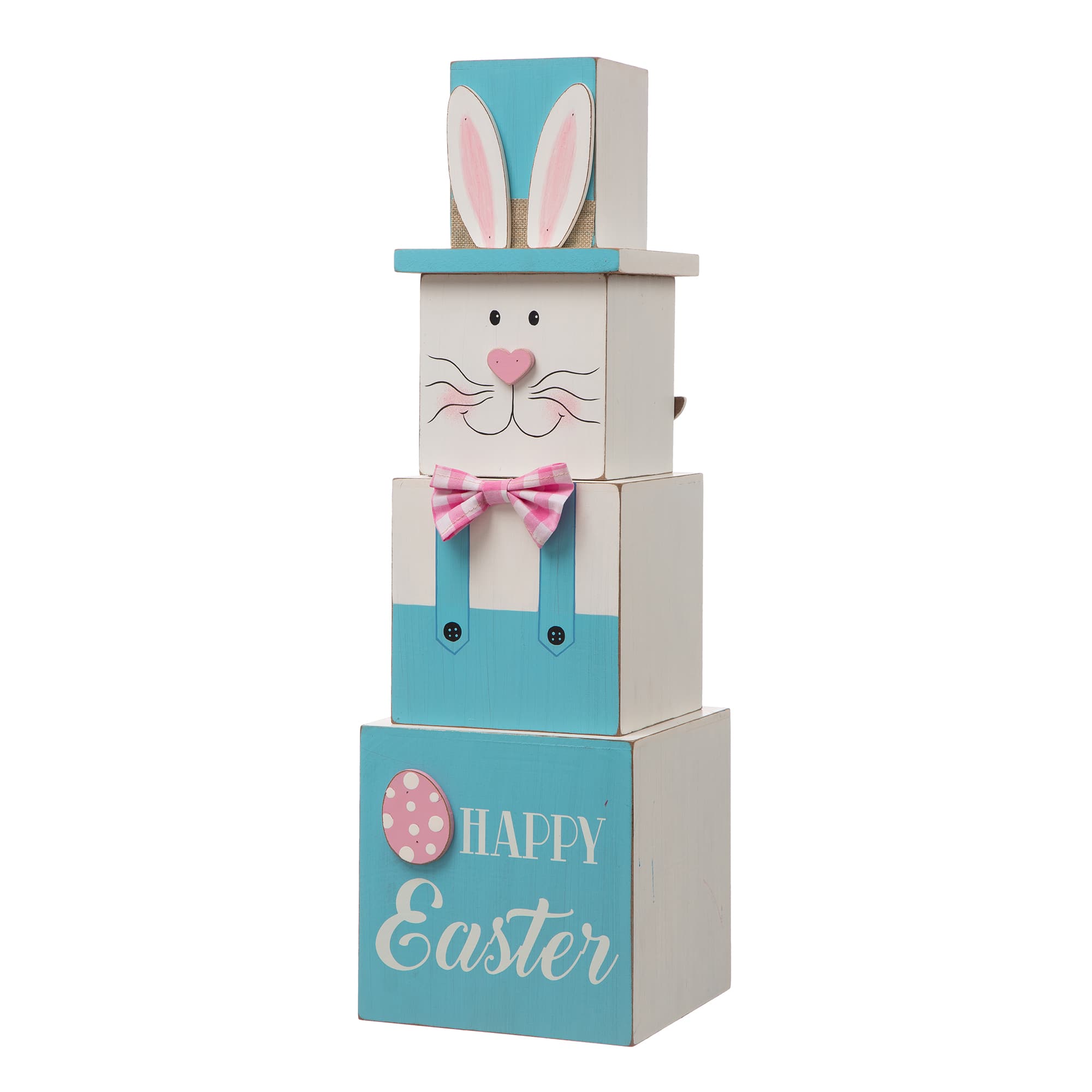 Glitzhome® 24.5" Reversible Easter & July 4th Wood Porch Décor