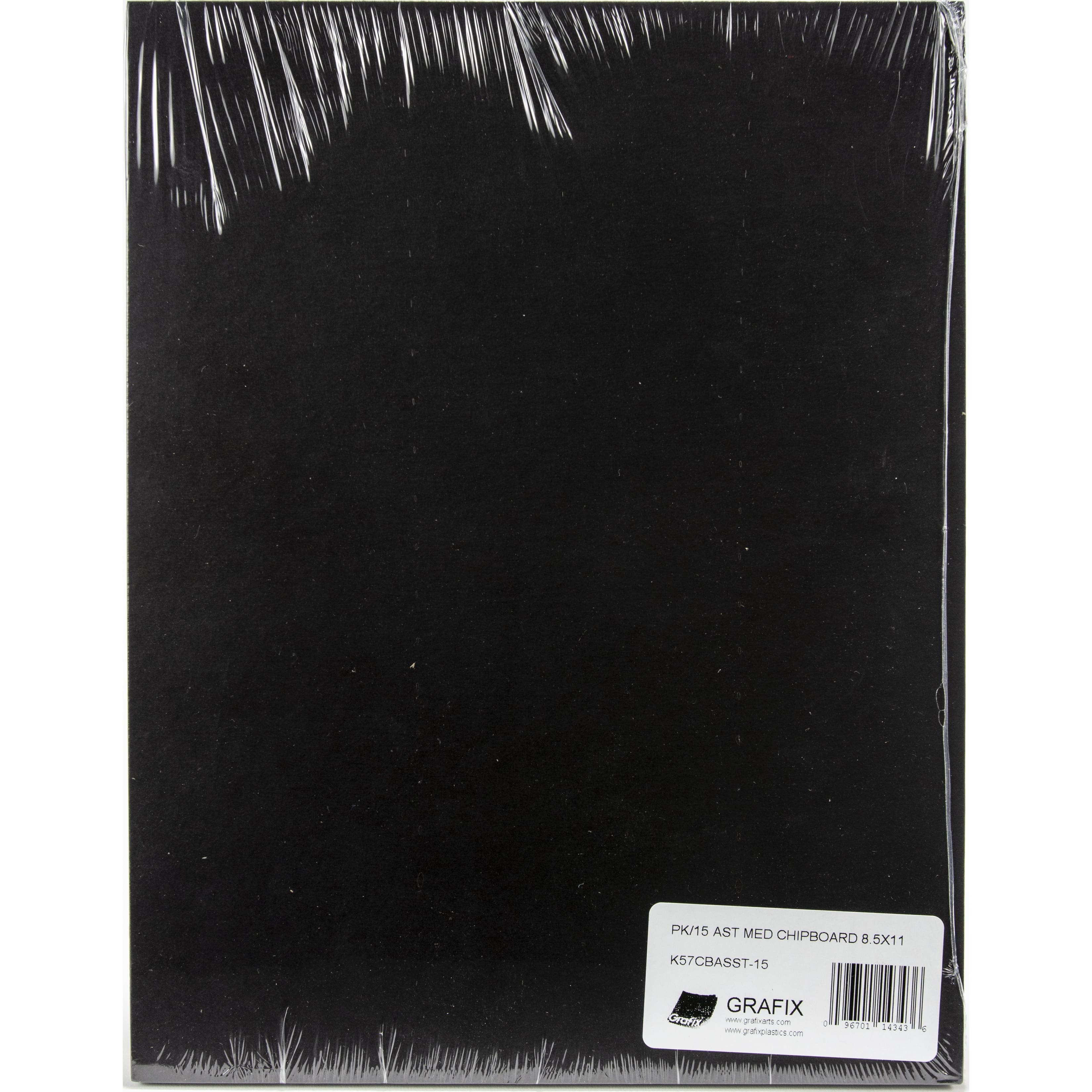 Grafix Medium Weight Chipboard Assorted 8.5"x11" 15/Pkg-