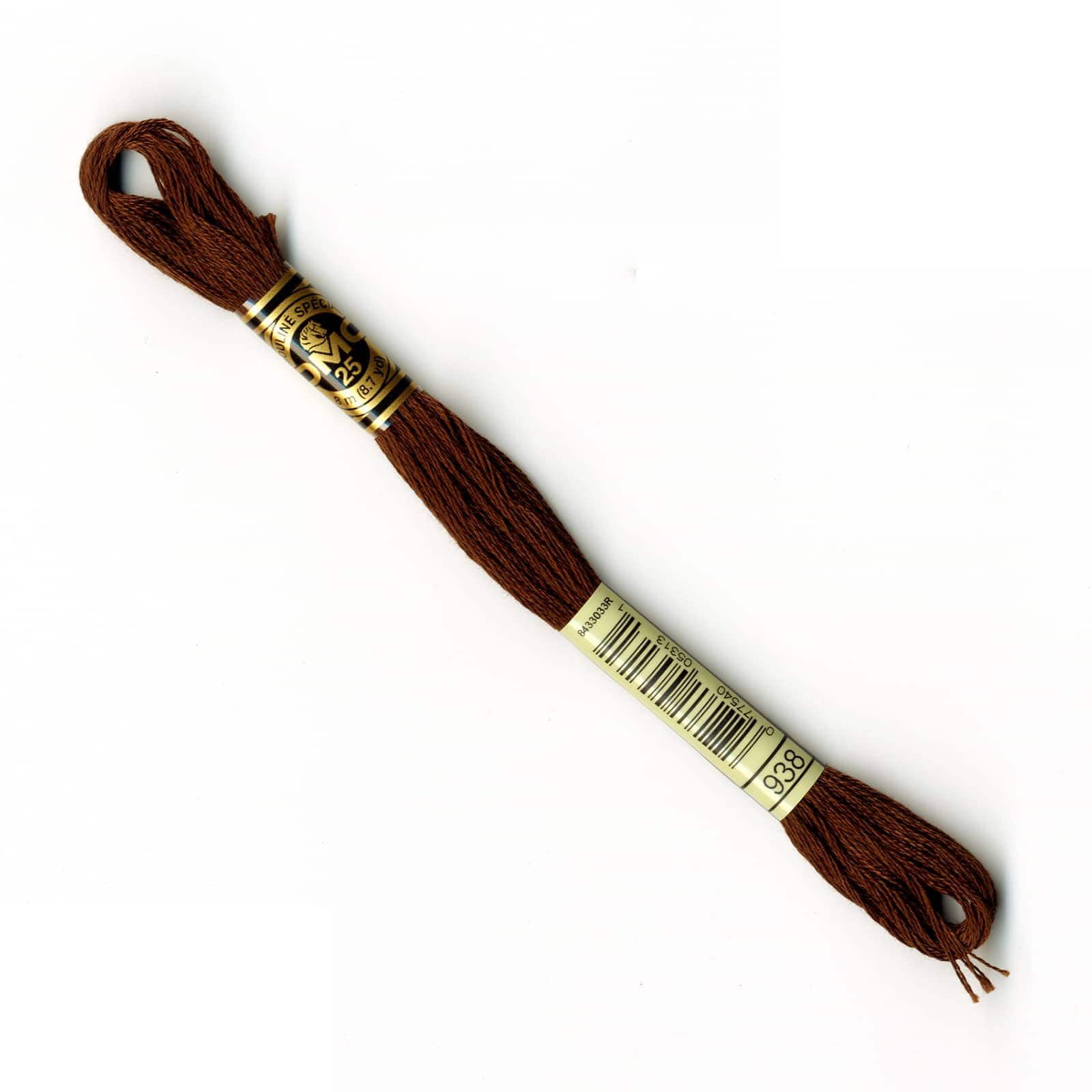 【DMC】COLOR'S　KING　ディーエムシー DMC® 6 Strand Embroidery Floss, Brown, Color: 938 Ultra DK Coffee