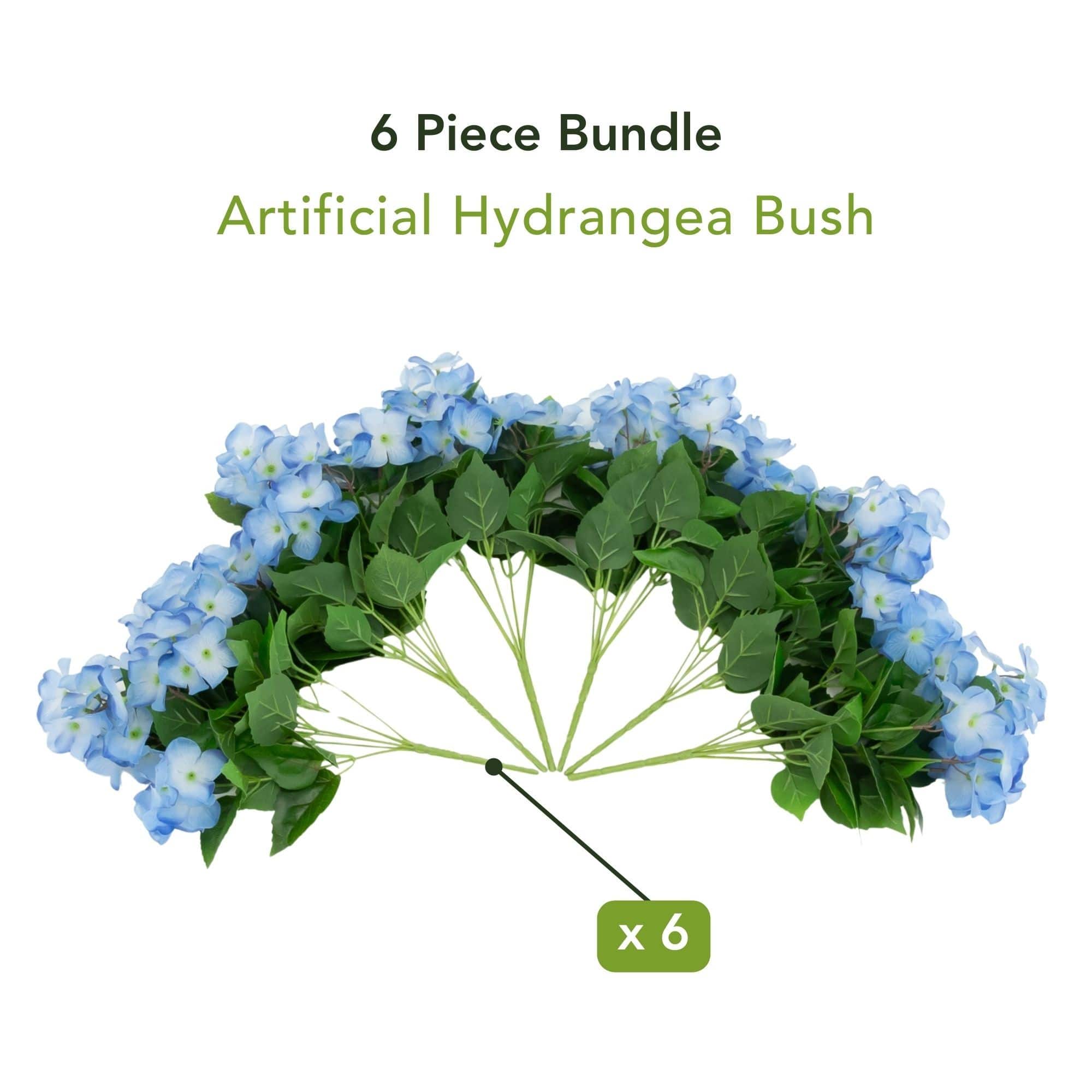 14" UV Resistant Artificial Hydrangea Bushes
