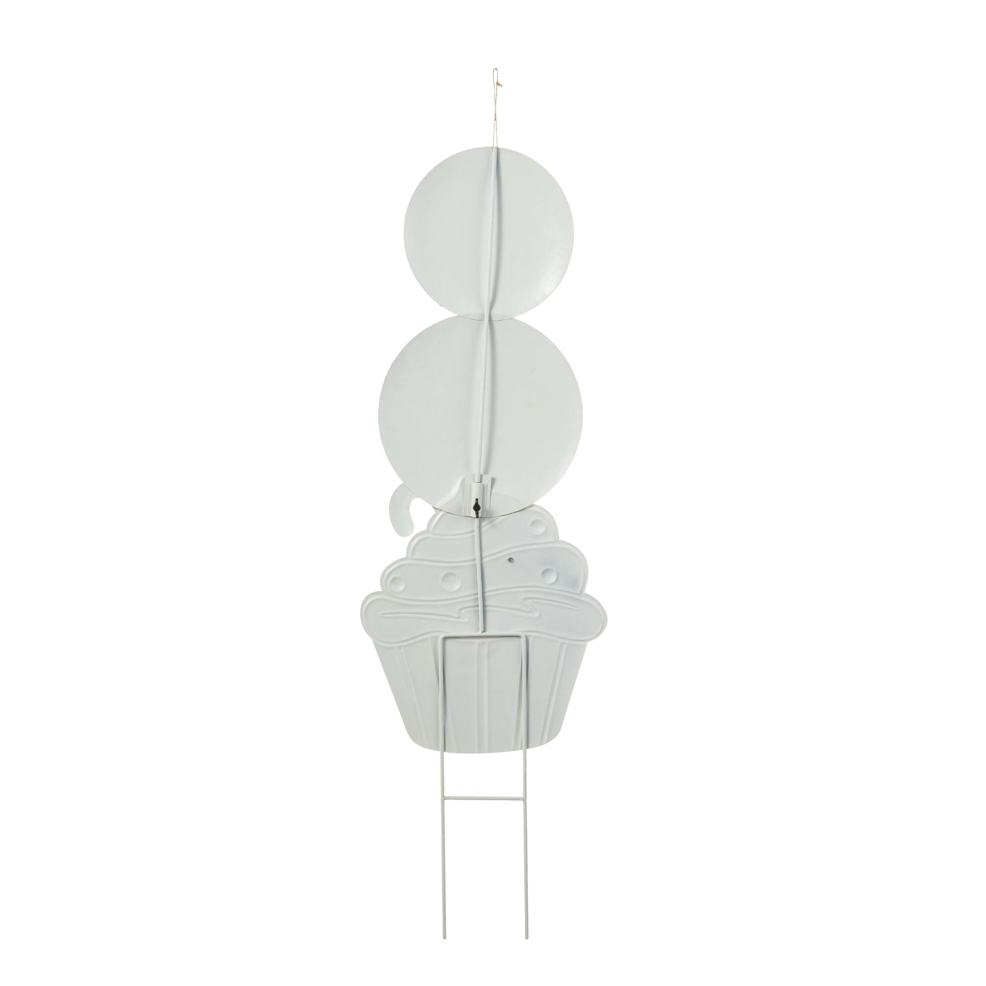 Glitzhome® 3ft. Metal Peppermint & Cupcake Yard Stake