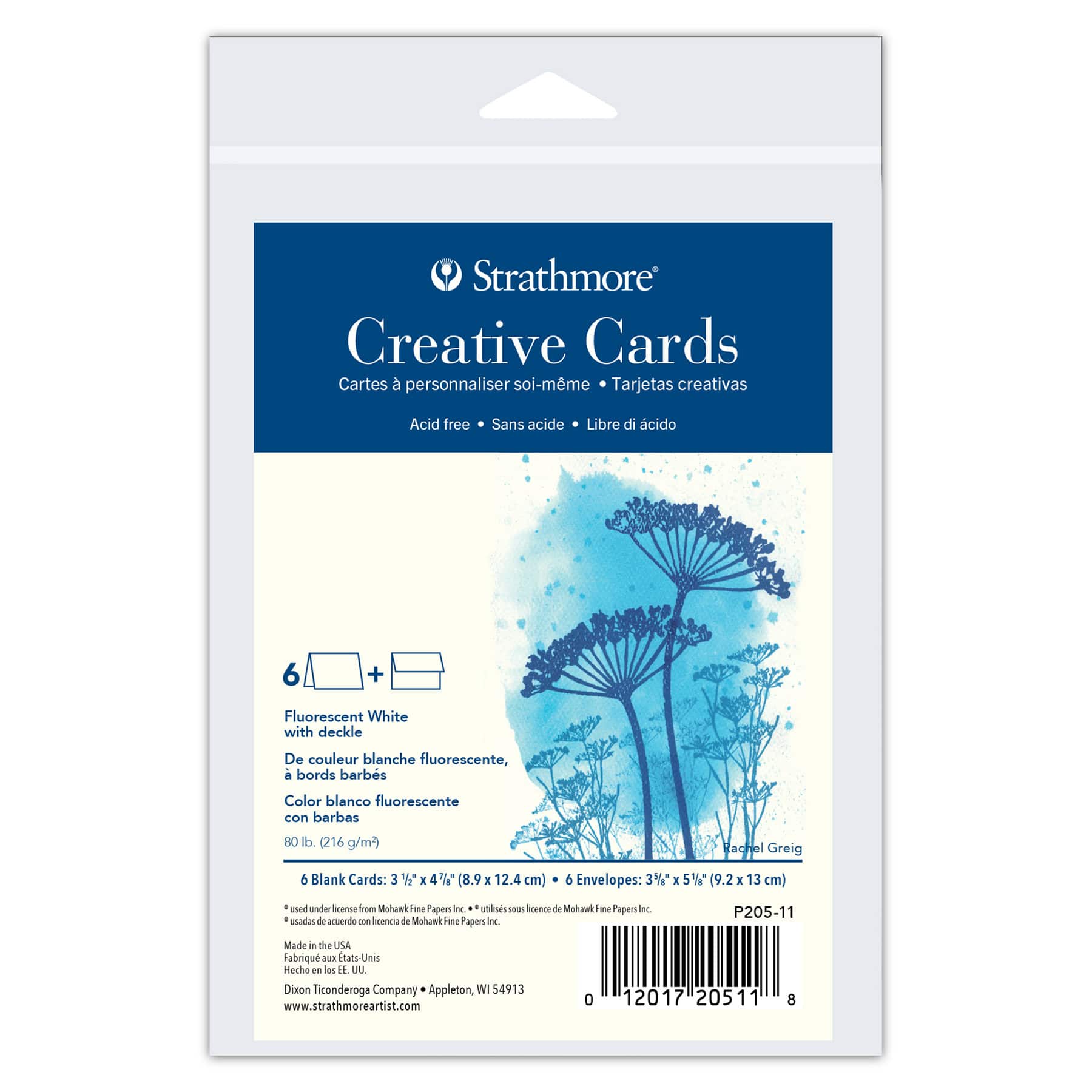 Strathmore® Fluorescent White Creative Cards & Envelopes with Deckle Edge