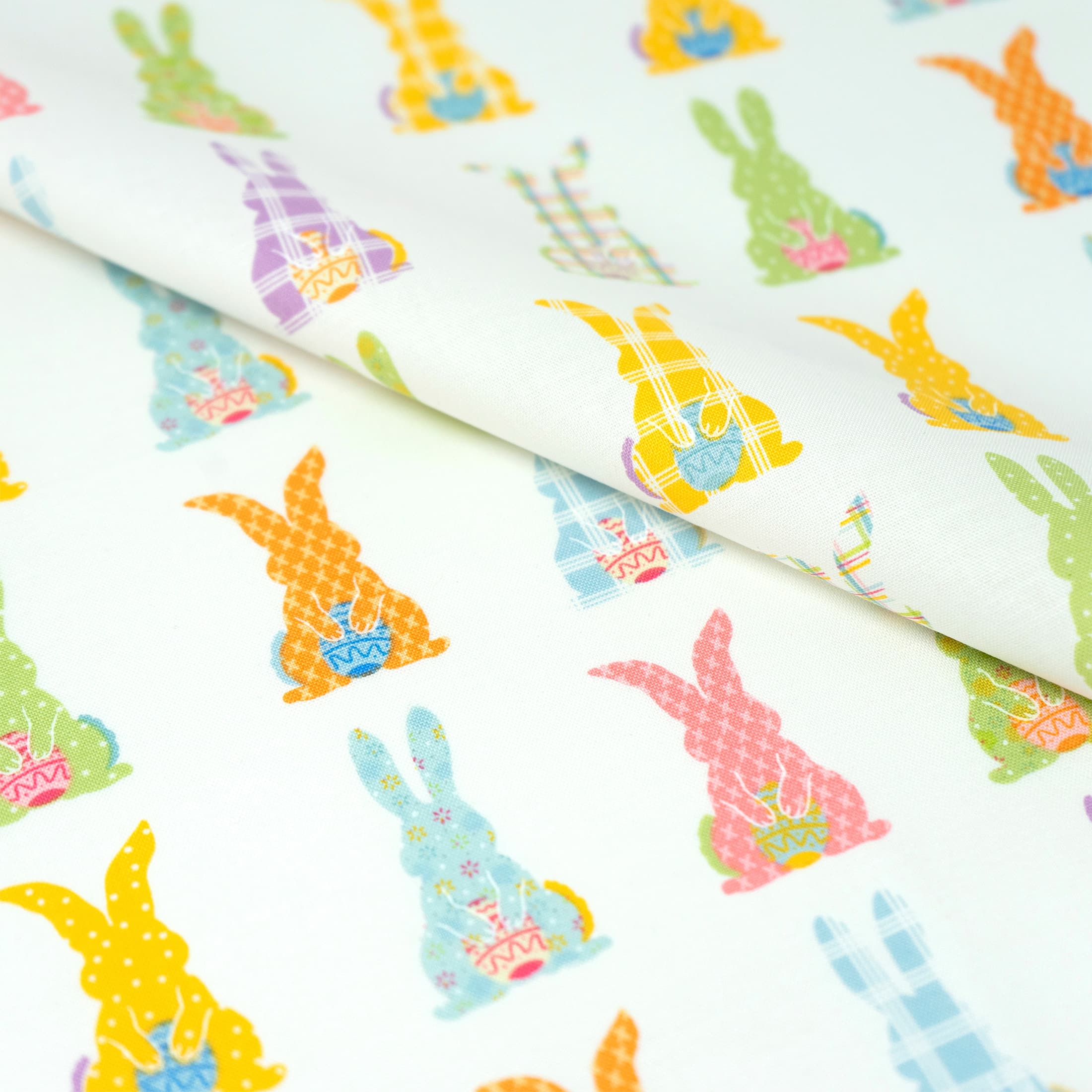 SINGER Colorful Bunny Print Cotton Fabric