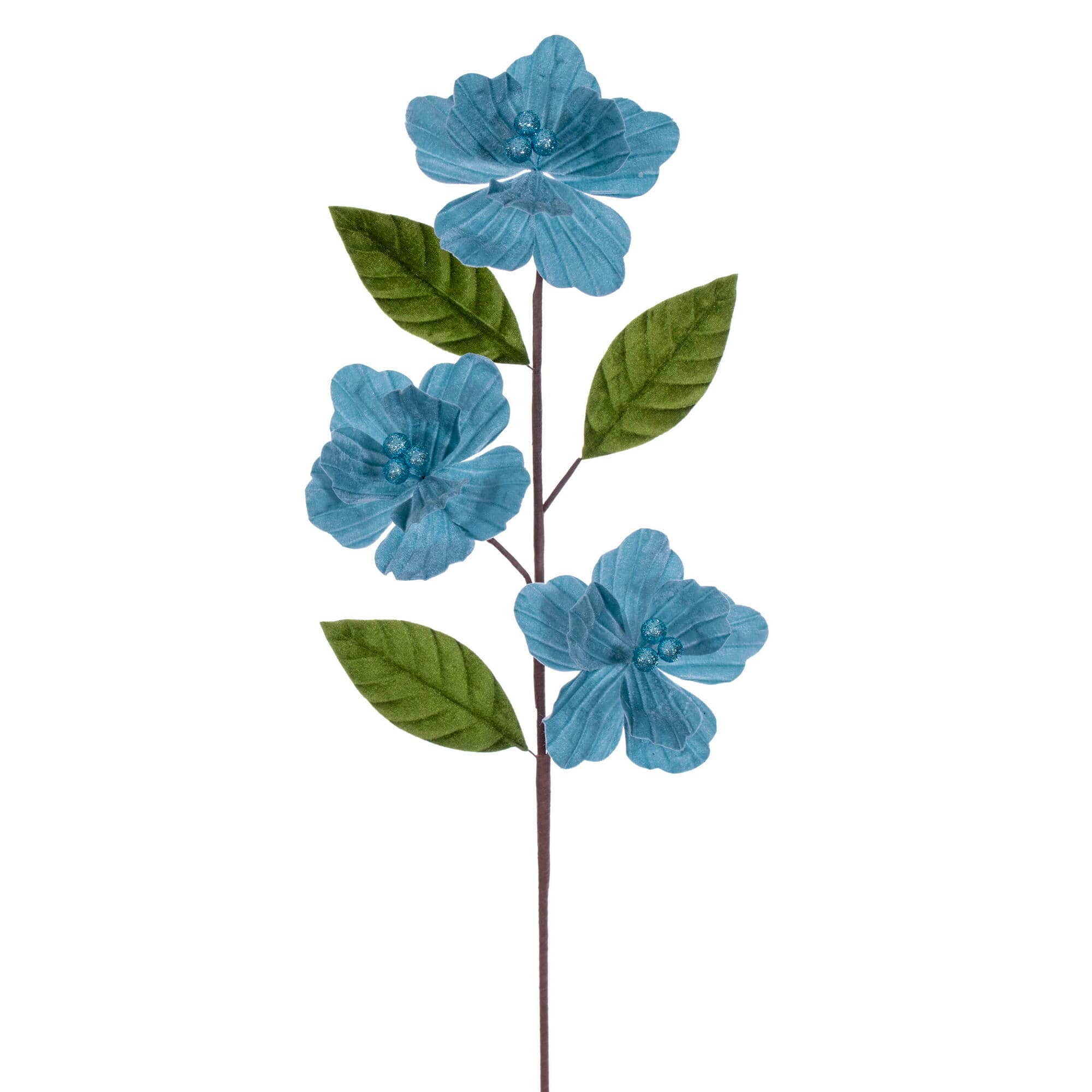 28" Baby Blue Velvet Trio Amaryllis Stems, 3ct.