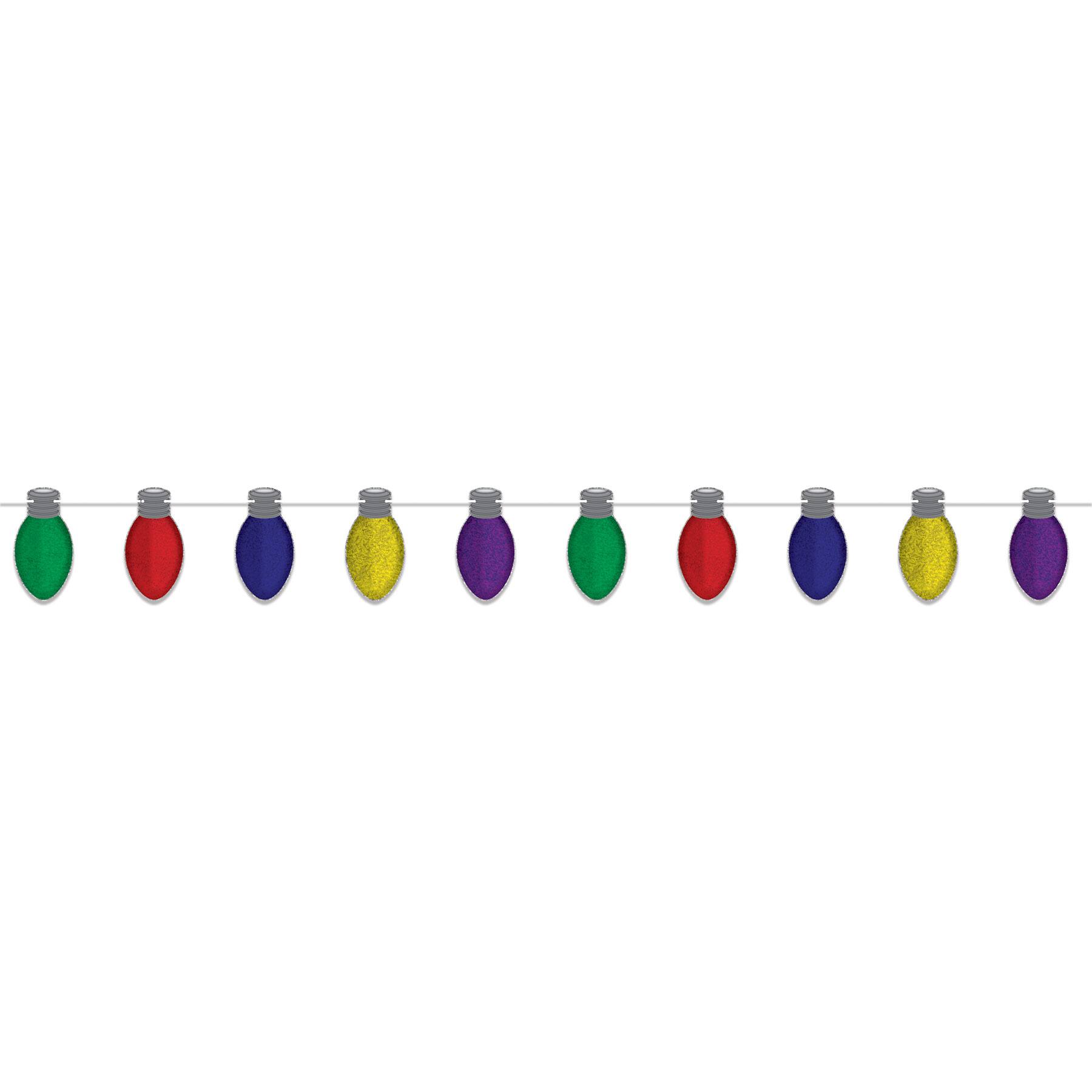 Beistle 8.75" x 5.5ft. Christmas Light Bulb Streamer