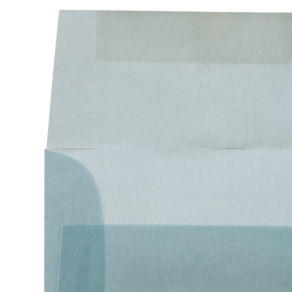 JAM Paper A1 Ocean Blue Translucent Vellum Invitation Envelopes 25ct.