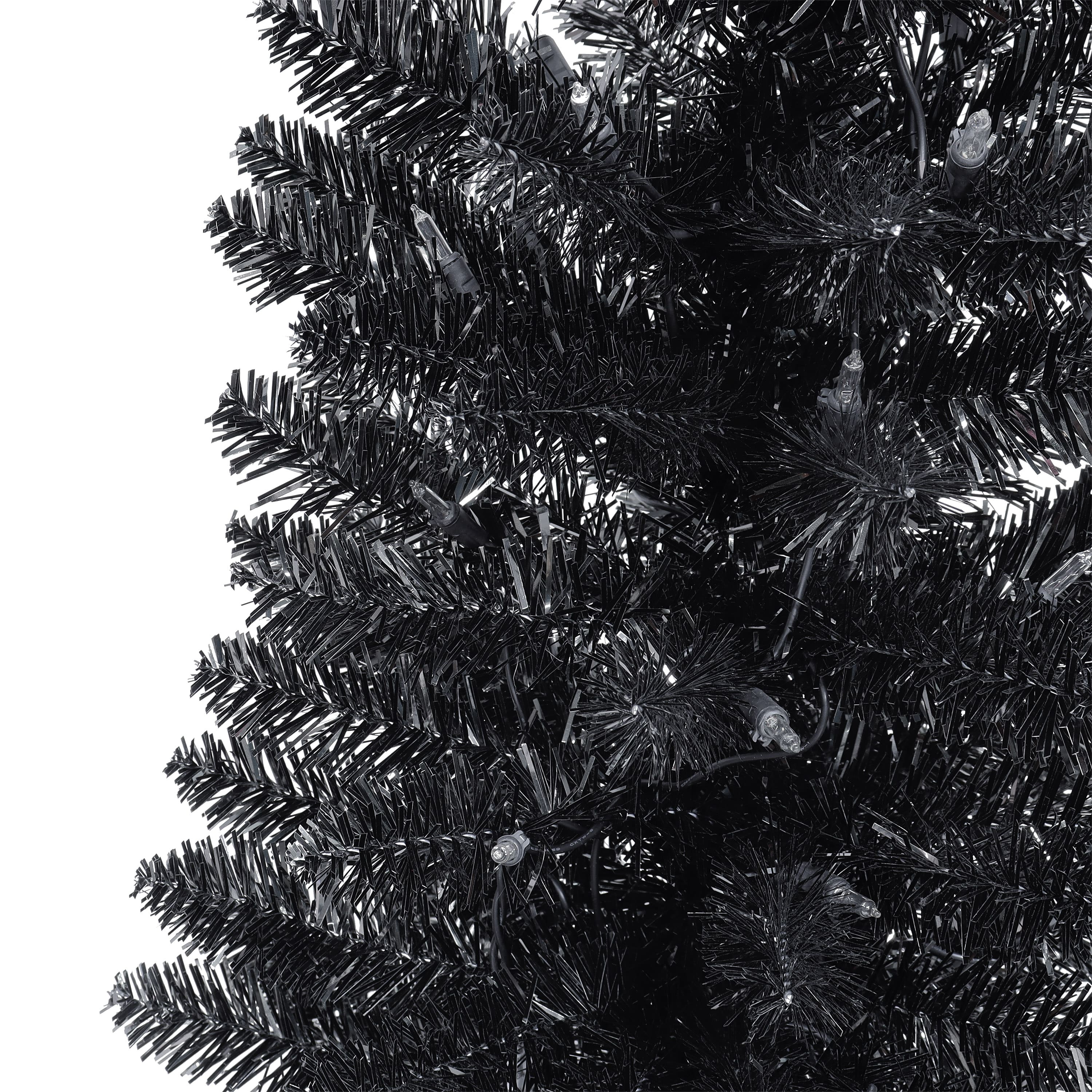 6ft. Pre-Lit Tinsel Artificial Tree
