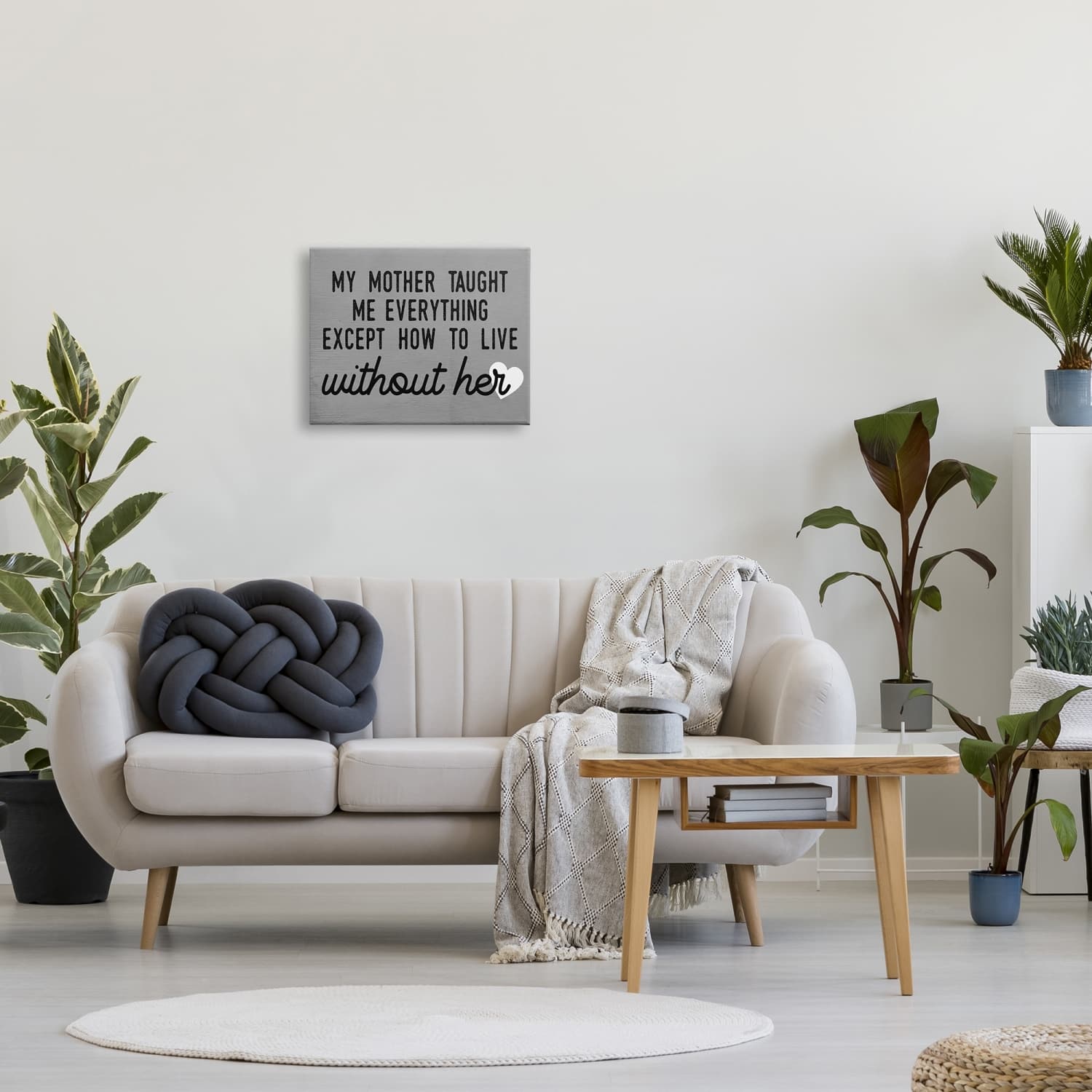 Stupell Industries My Mother Taught Everything Phrase Family Grievance Canvas Wall Art