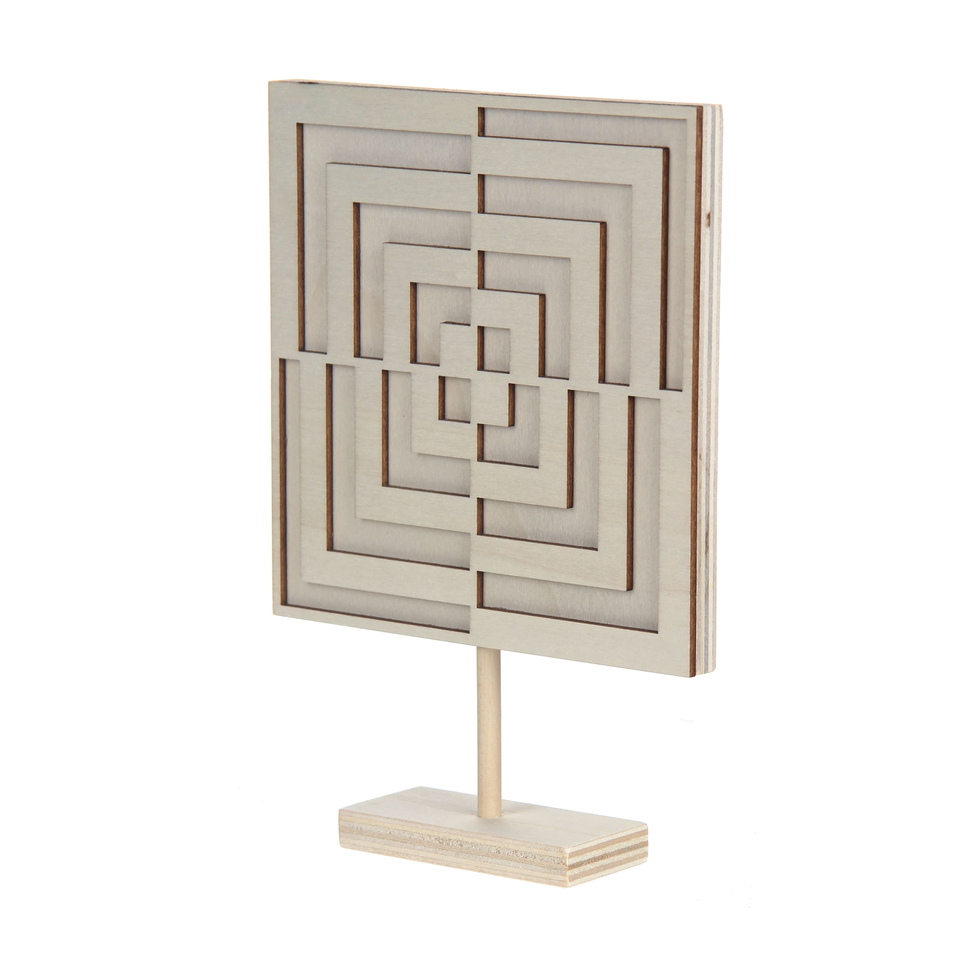 Jonathan Adler x Michaels 8" Op Art Square DIY Wood Tabletop Décor with Stand