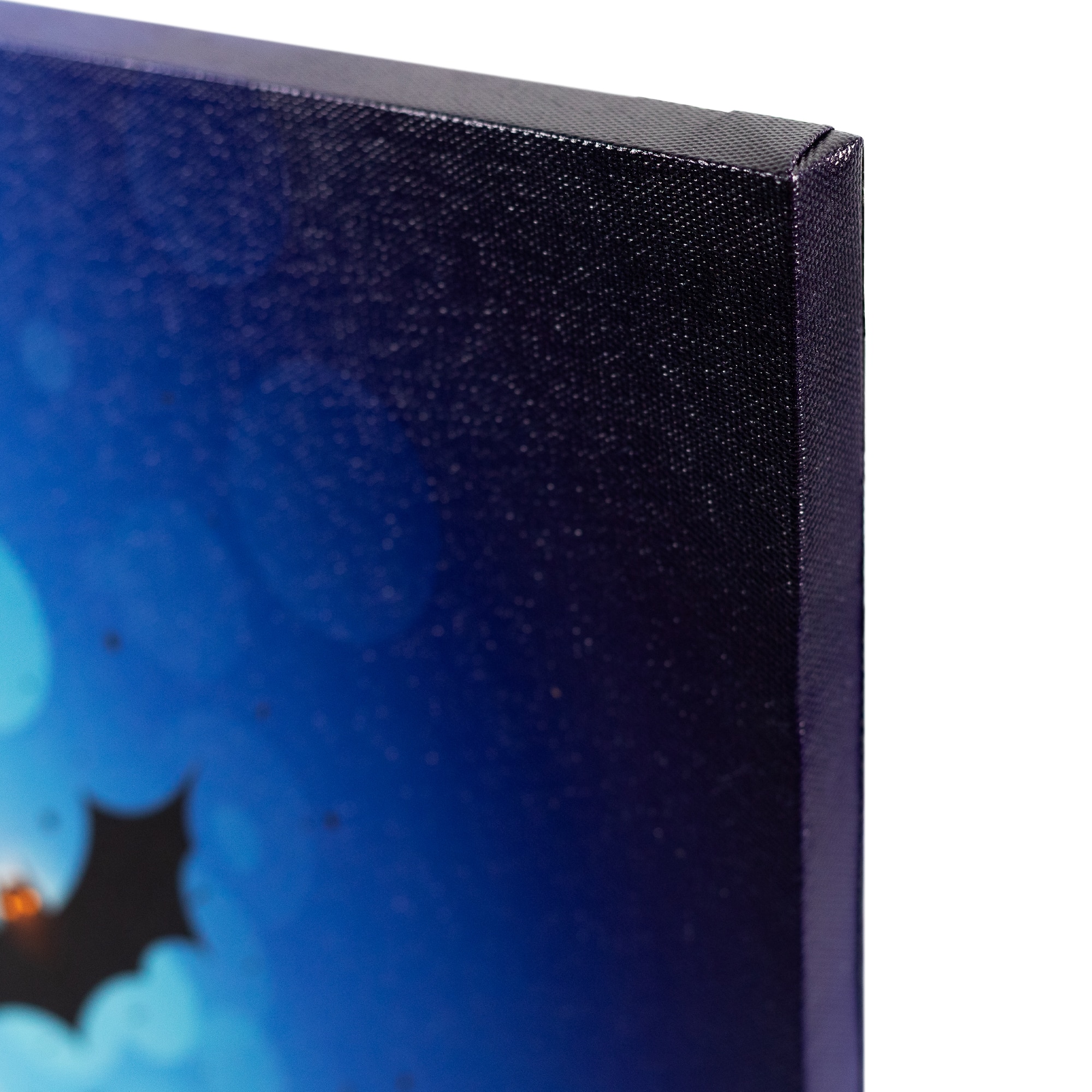 LED Lighted Jack-O-Lanterns & Bats Halloween Canvas Wall Art