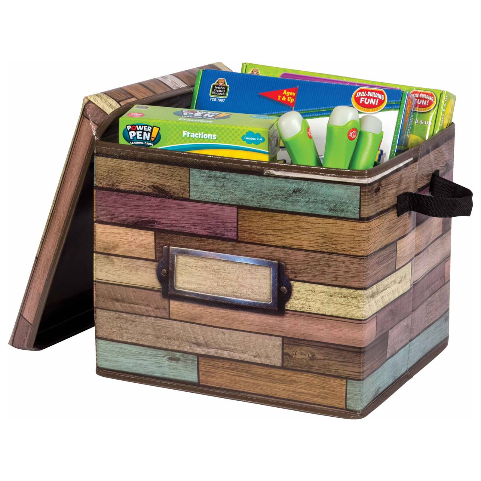 Teacher Created Resources Reclaimed Wood Design Storage Box