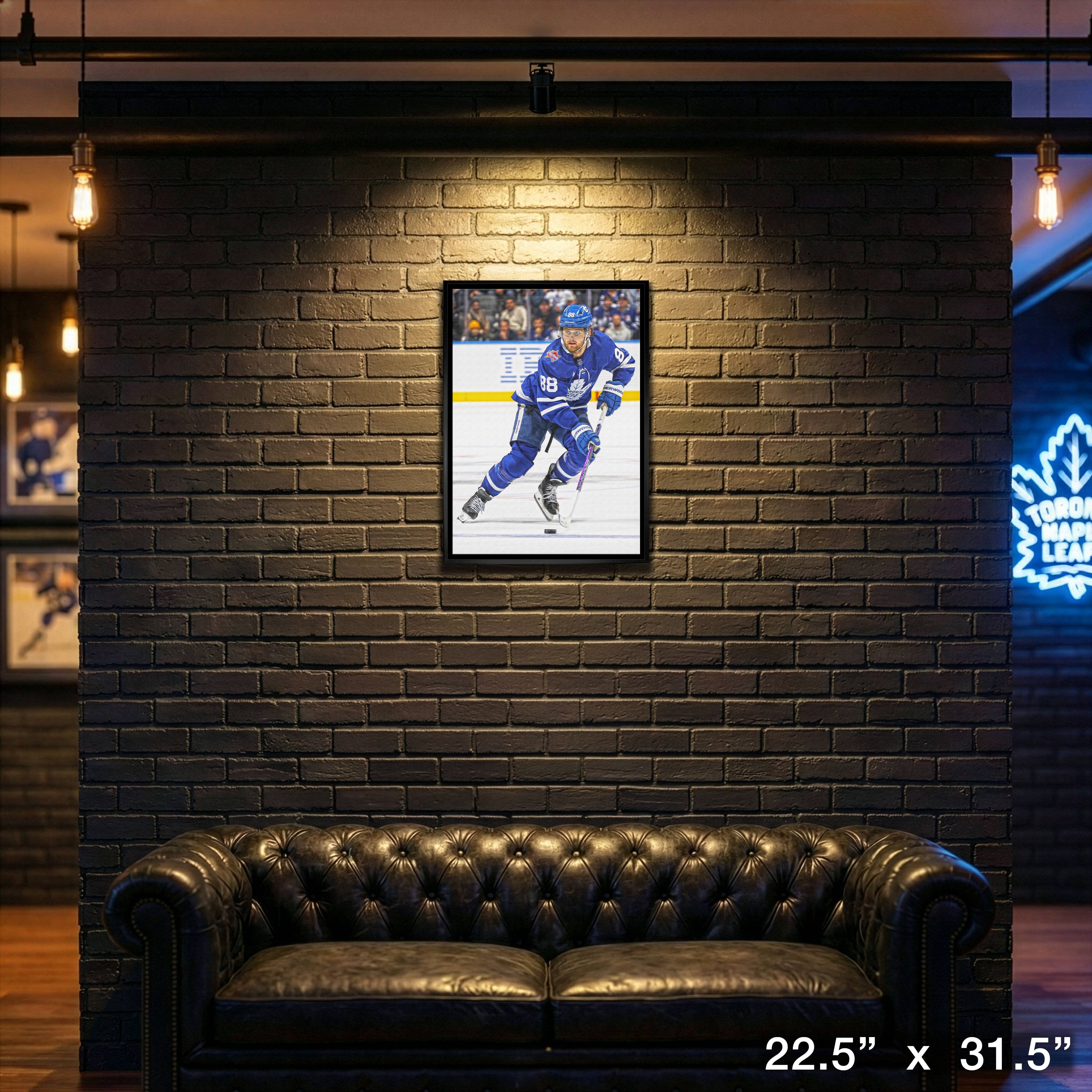 William Nylander Framed 20" x 29" Canvas Maple Leafs Action-V 22.5" x 31.5"