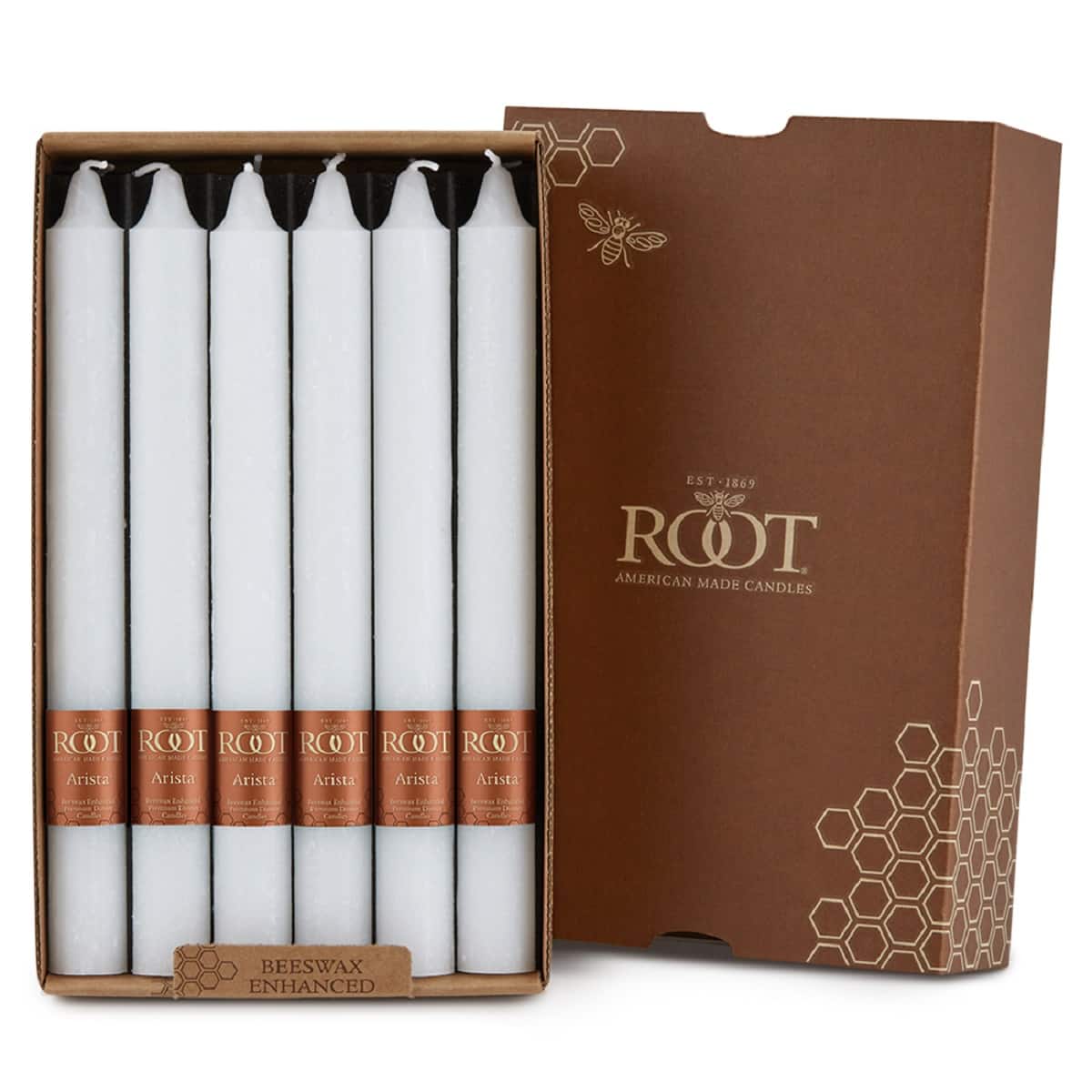 Root Candles 9" Unscented Timberline™ Arista™ Taper Candles