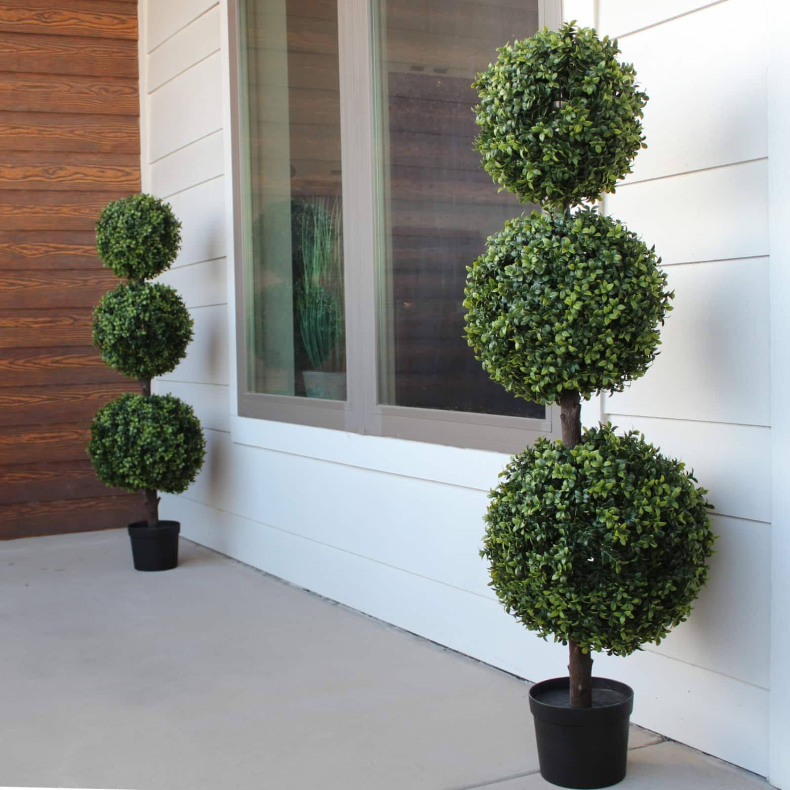 GreenSmart Dekor 4ft. Faux Boxwood Sphere Topiary Tree