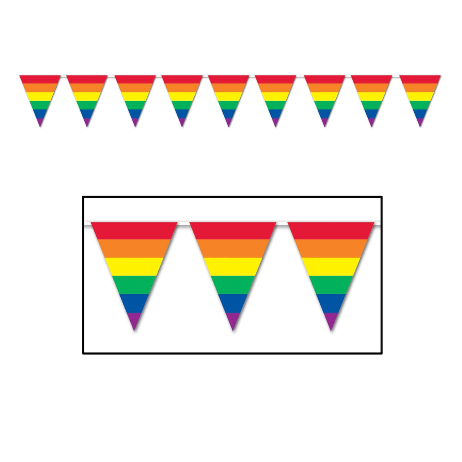 Beistle 12Ft Rainbow Stripes Pennant Banners Pack, 2ct. | 12 ft | Michaels®
