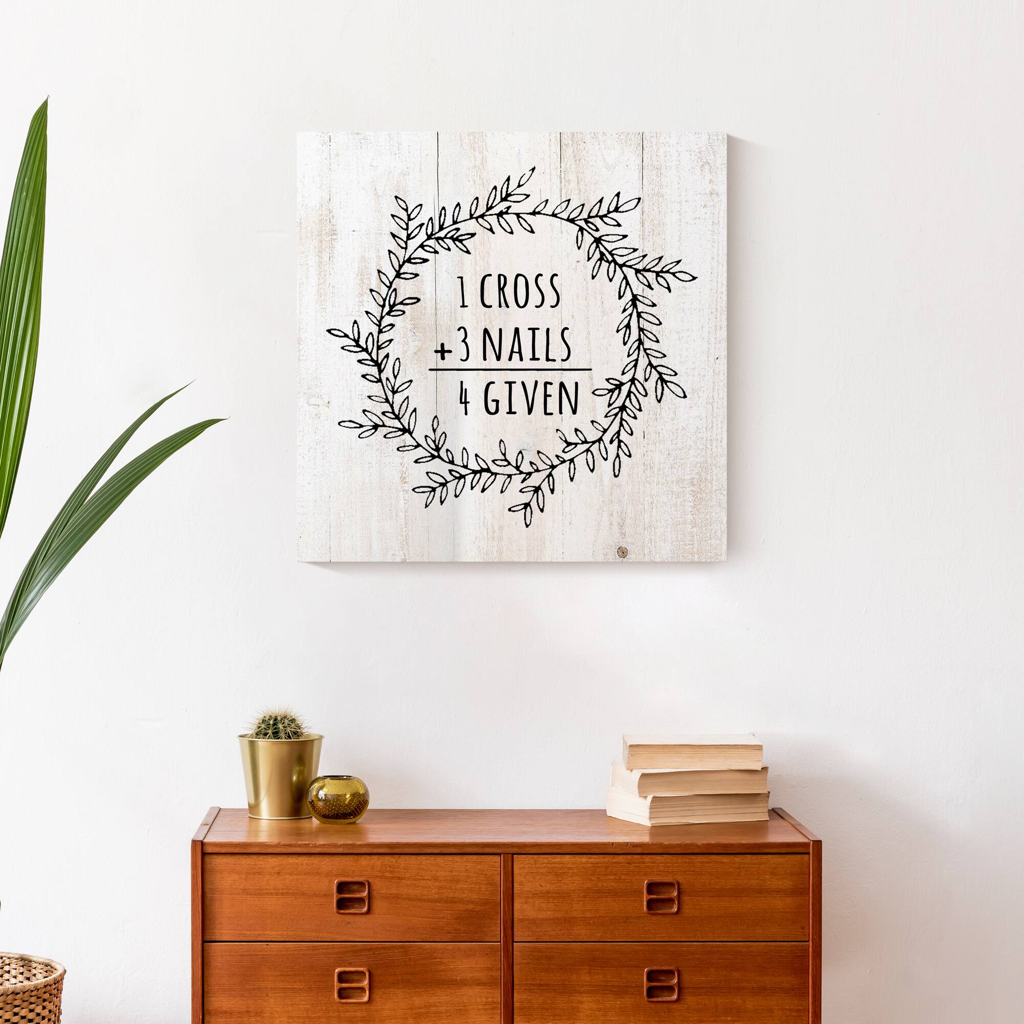 Easter Math Wreath Canvas Wall Art