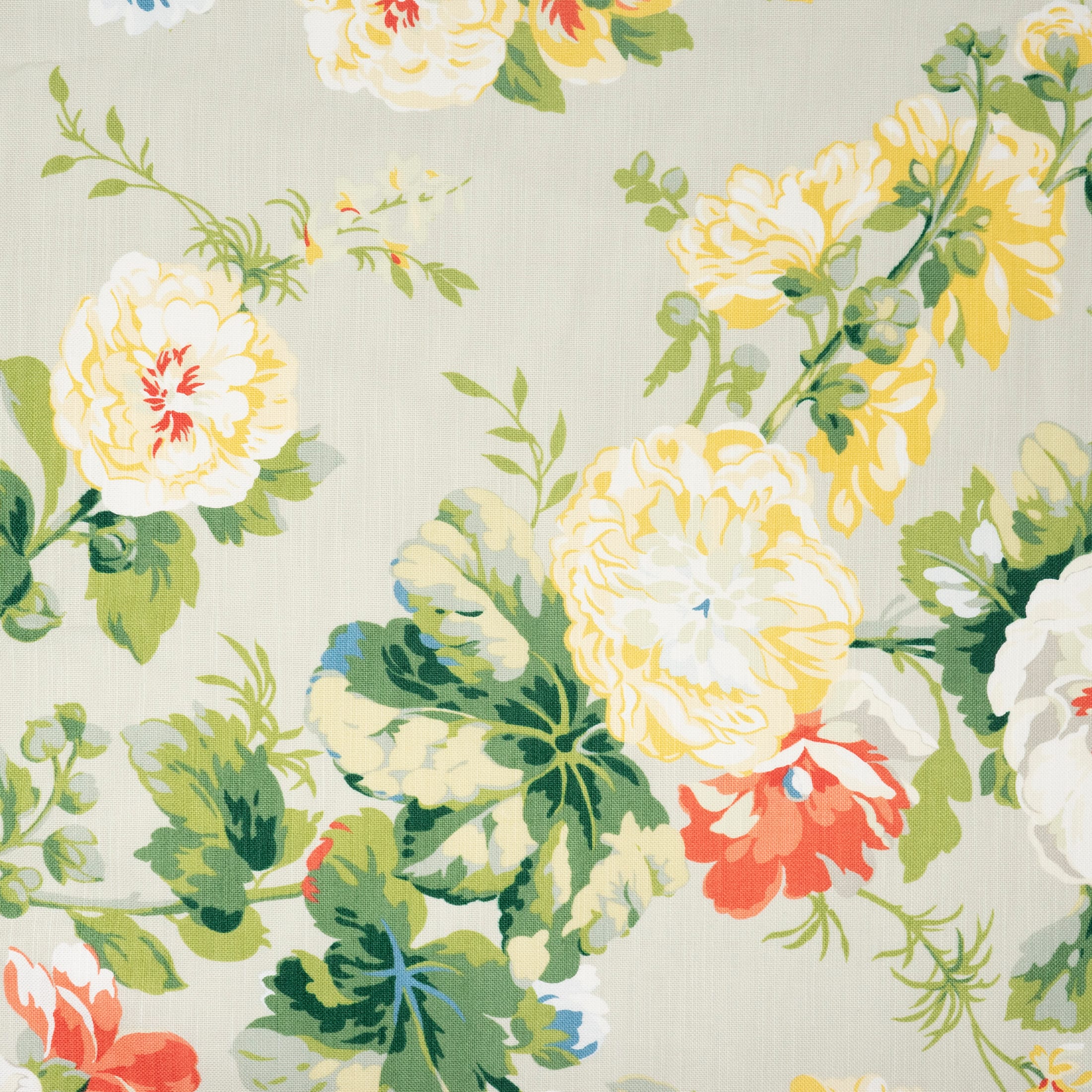 Waverly Poppy Alcea Print Cotton Fabric