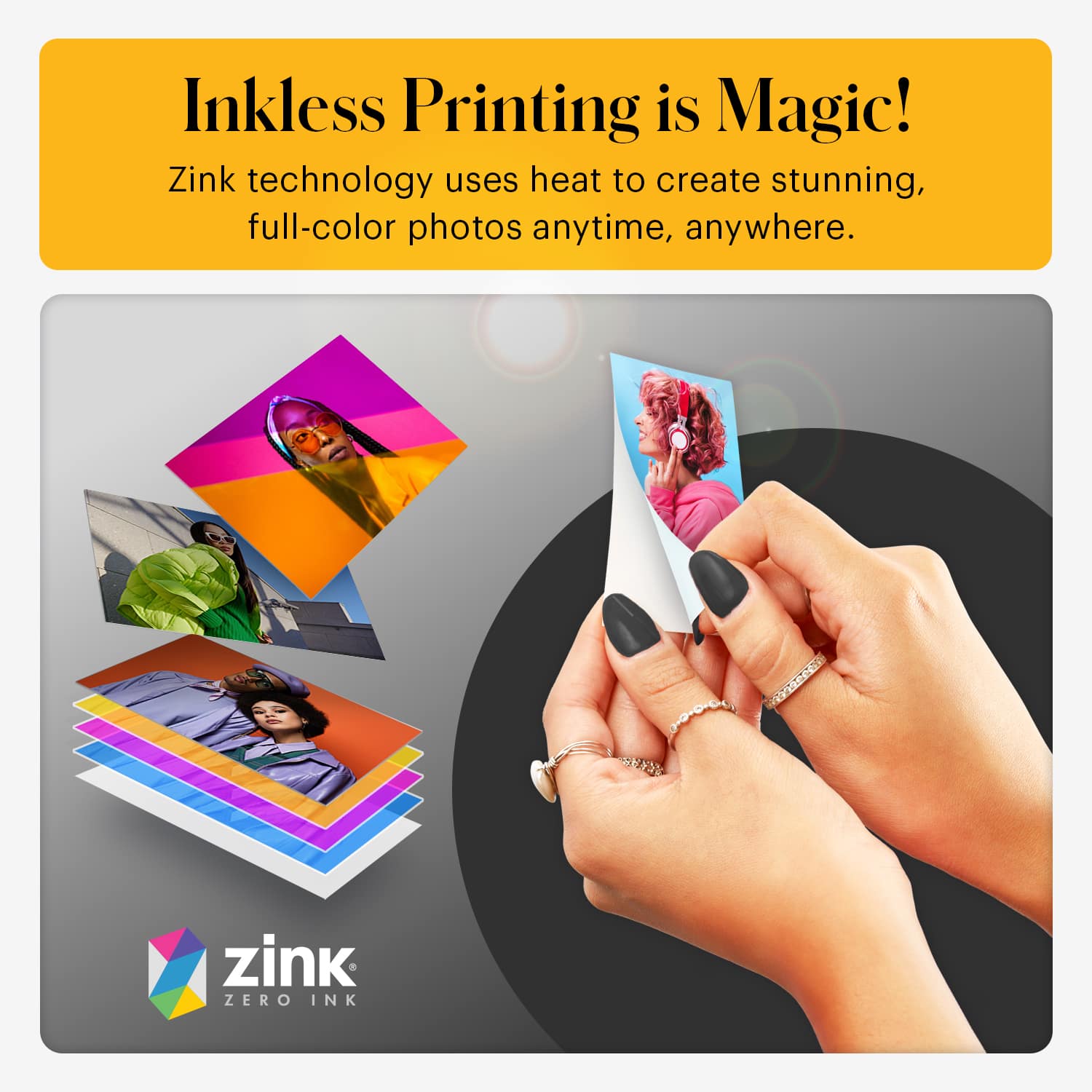 KODAK Smile+ Black Wireless Digital Instant Print Camera