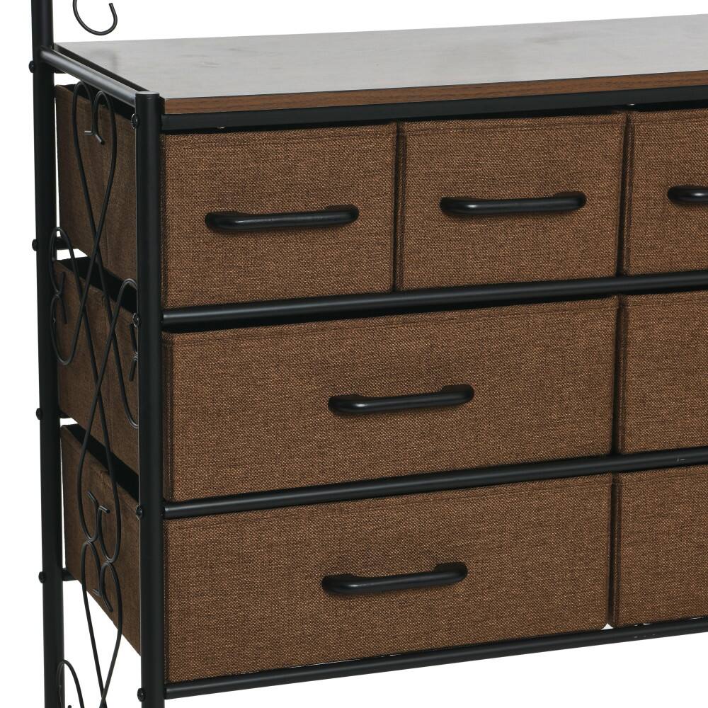 Household Essentials Victoria 8-Drawer Dresser with Shelf
