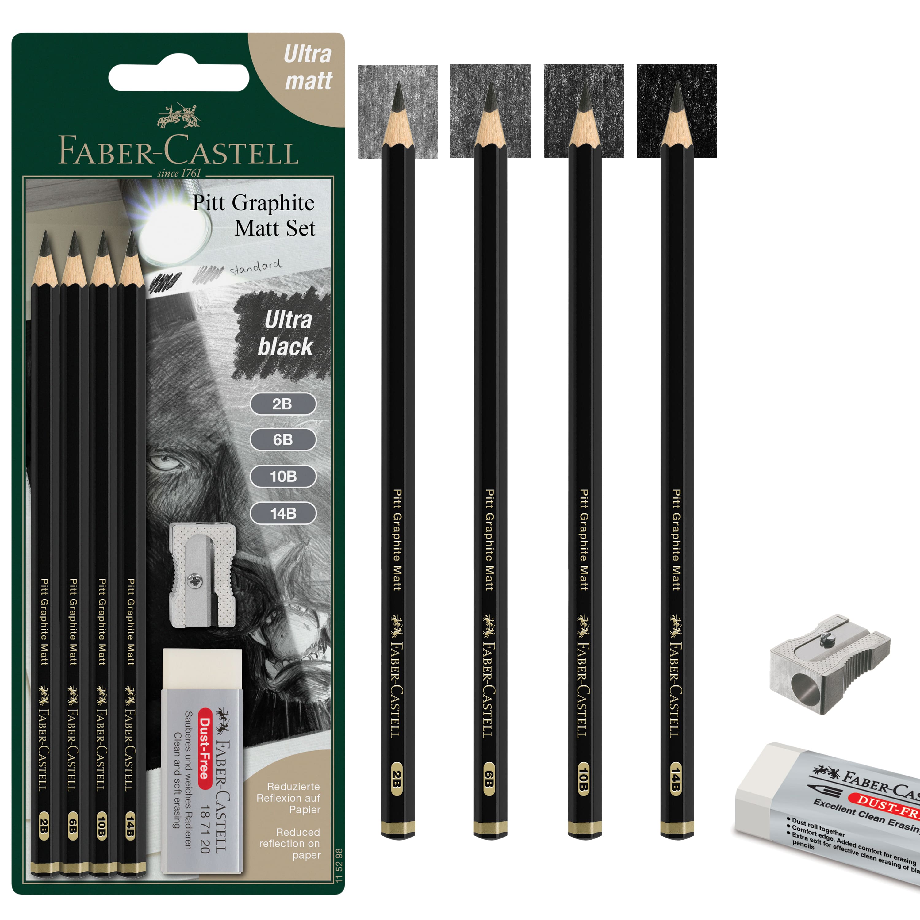 Faber-Castell® 6-Piece Graphite Matt Pencil Accessory Set | Michaels®