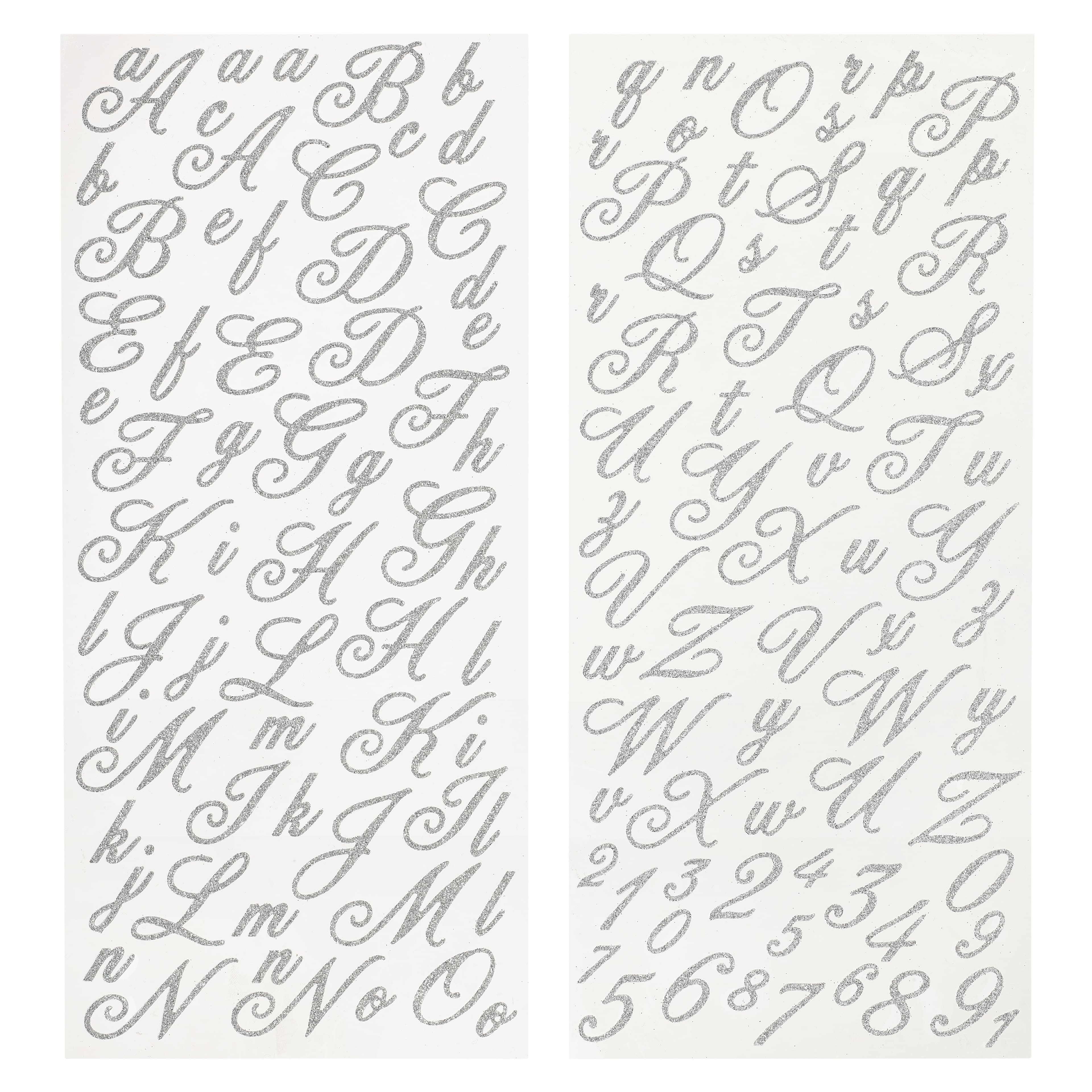 12 Pack: Flirty Glitter Alphabet Stickers by Recollections™