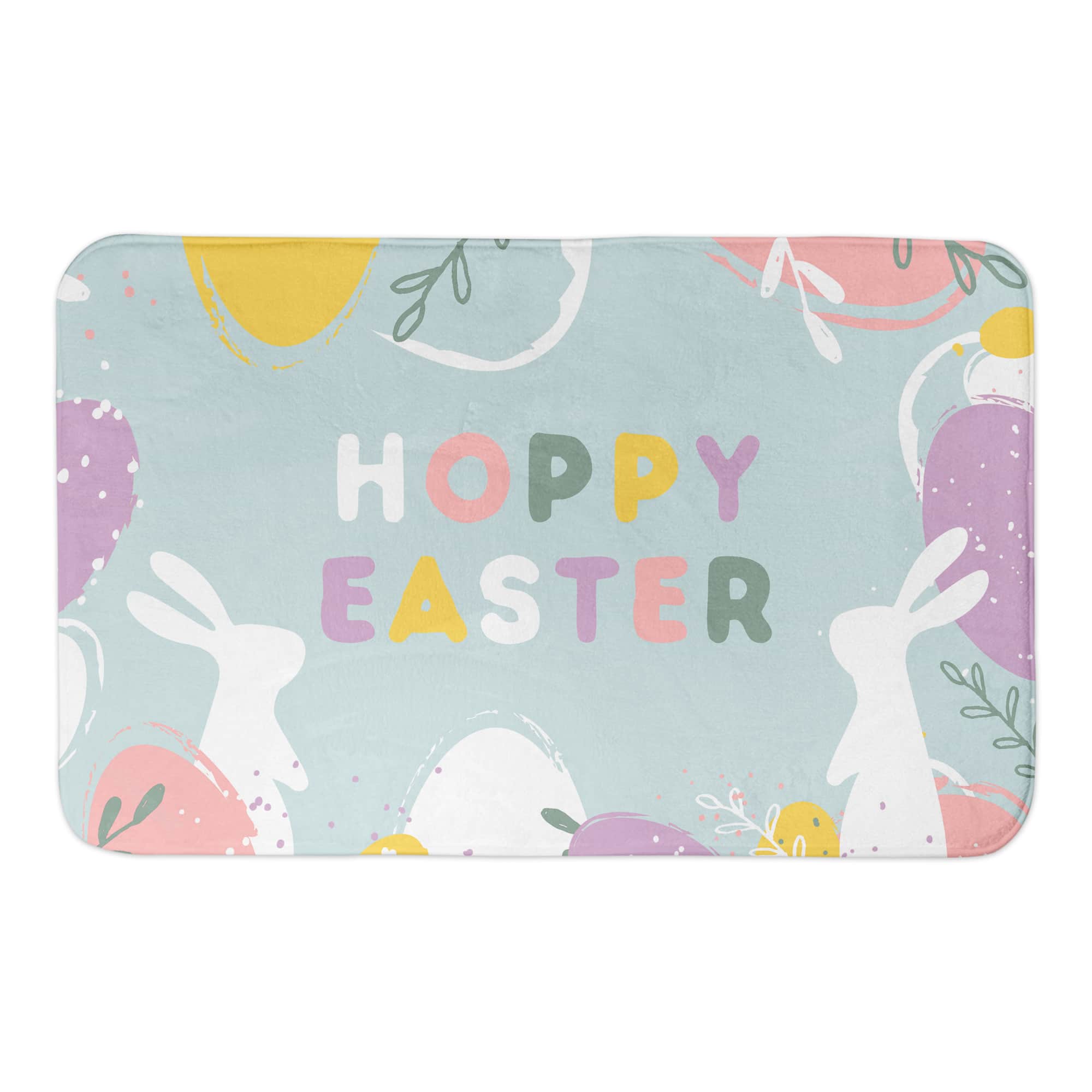 Hoppy Easter Eggs 21" x 34" Bath Mat