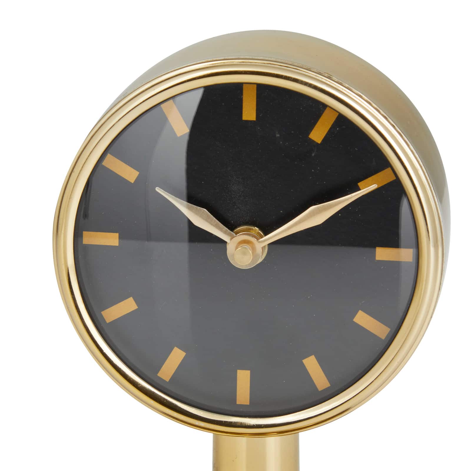 Gold Modern Abstract Clock, 4" x 4" x 7"