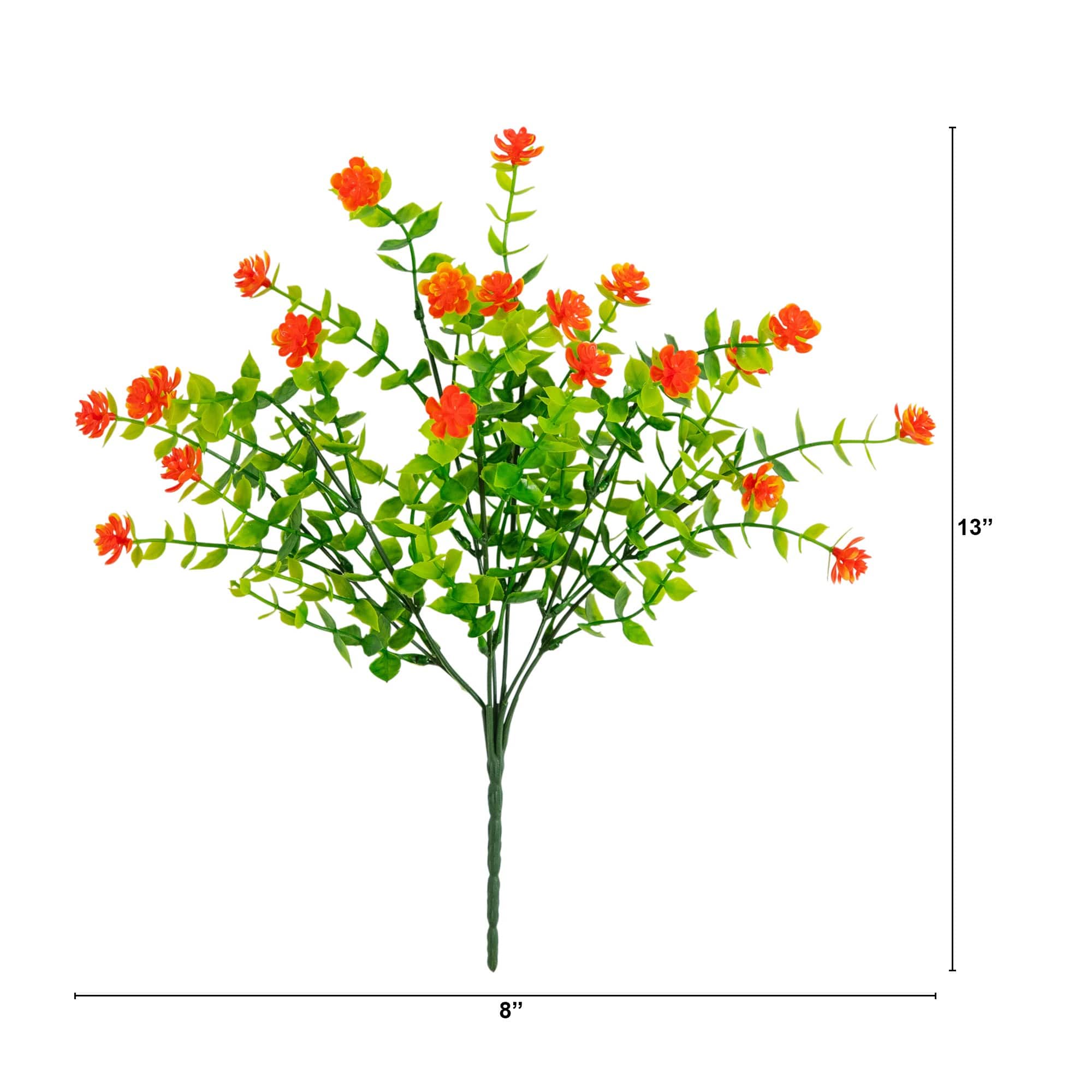13" UV Resistant Artificial Flowering Mini Rose Bushes