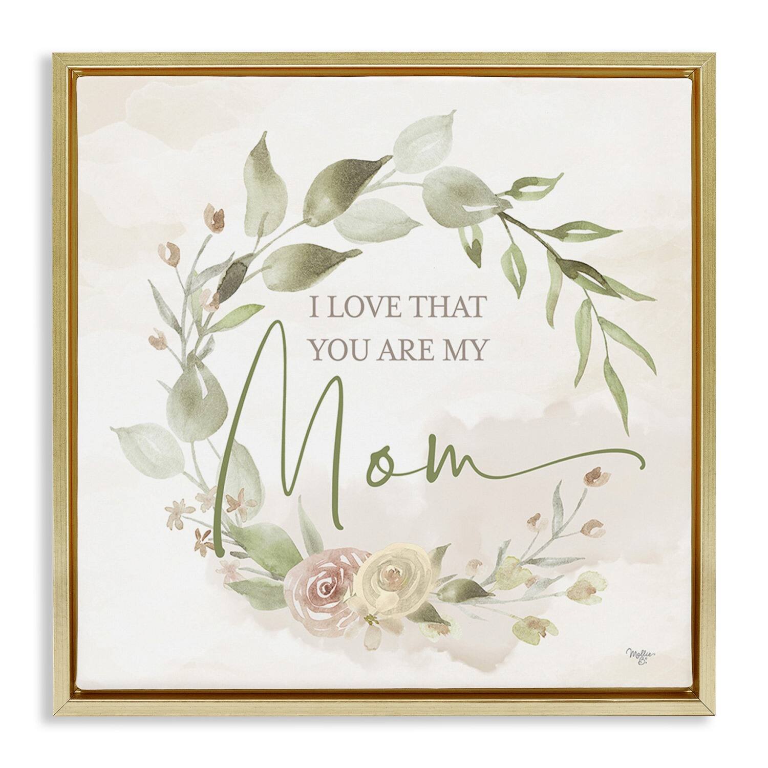 Stupell Industries Mother's Day Rose Wreath Floater Framed Art