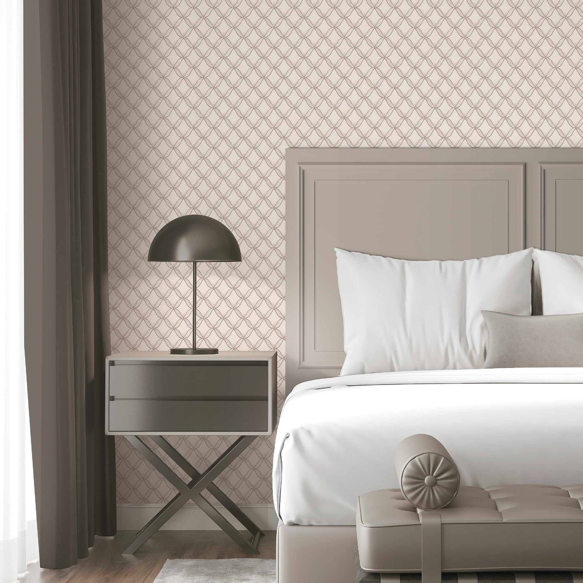 Designs Direct Geometric Trellis Wallpaper