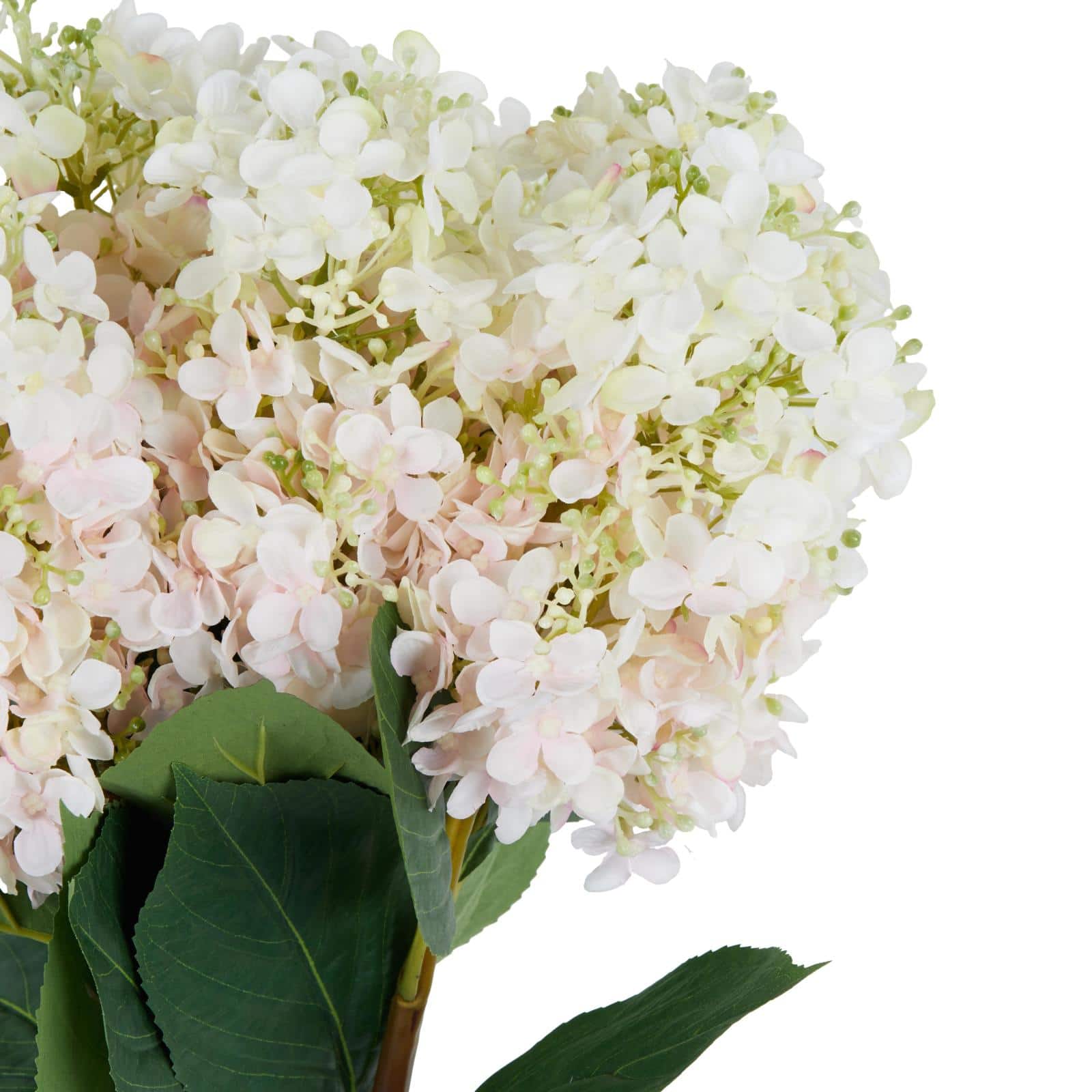 34" White Hydrangea Artificial Flower Stem