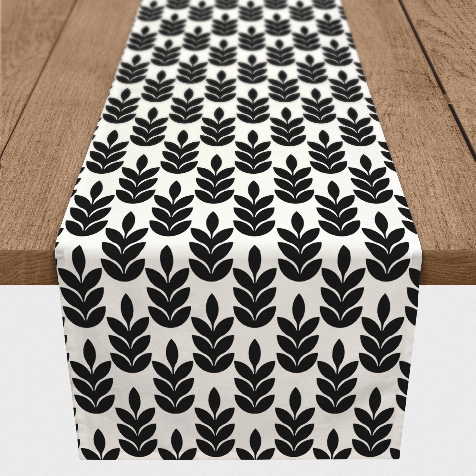 Mid Mod Leaves Indoor/Outdoor Table Runner