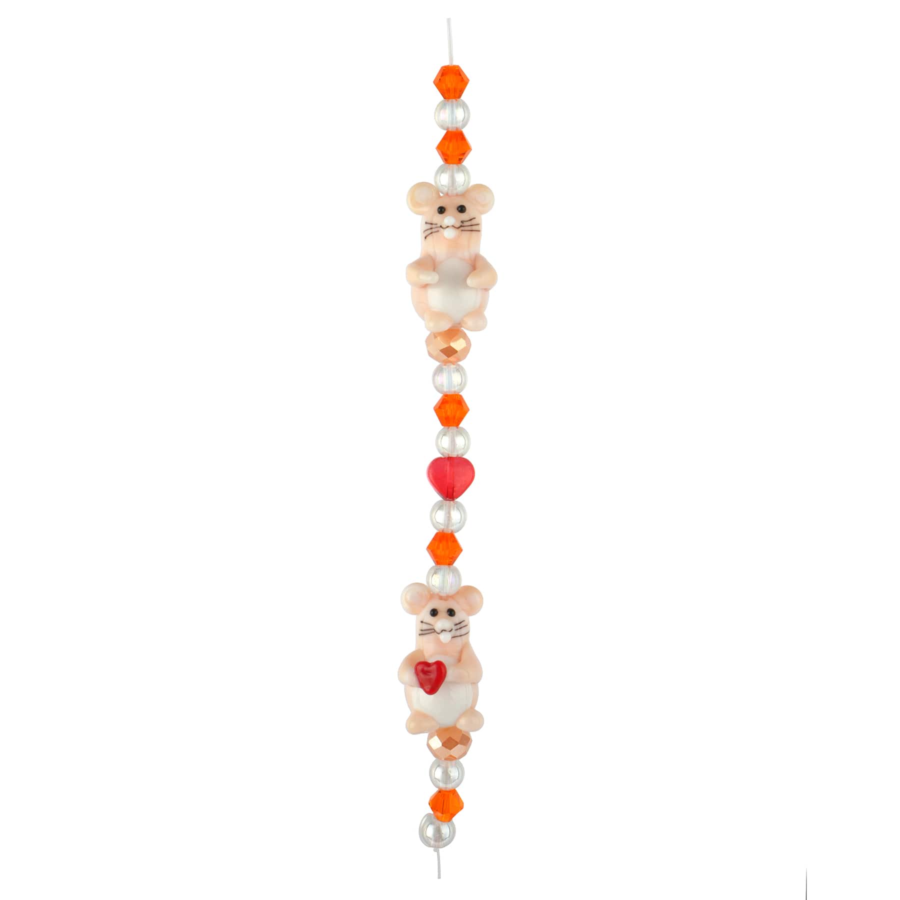 Lampwork Glass Mouse Beads by Bead Landing™