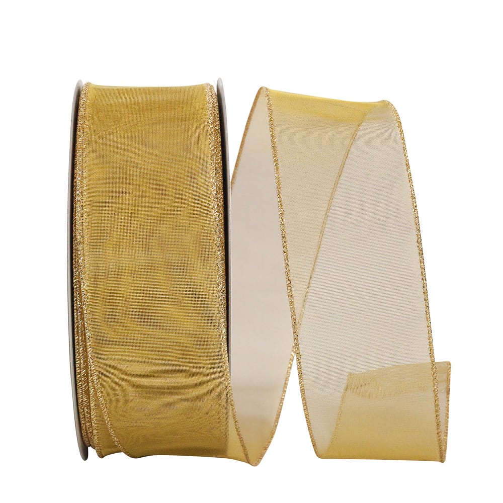 JAM Paper 2.5" x 50yd. Mesh Wired Glittered Net Ribbon