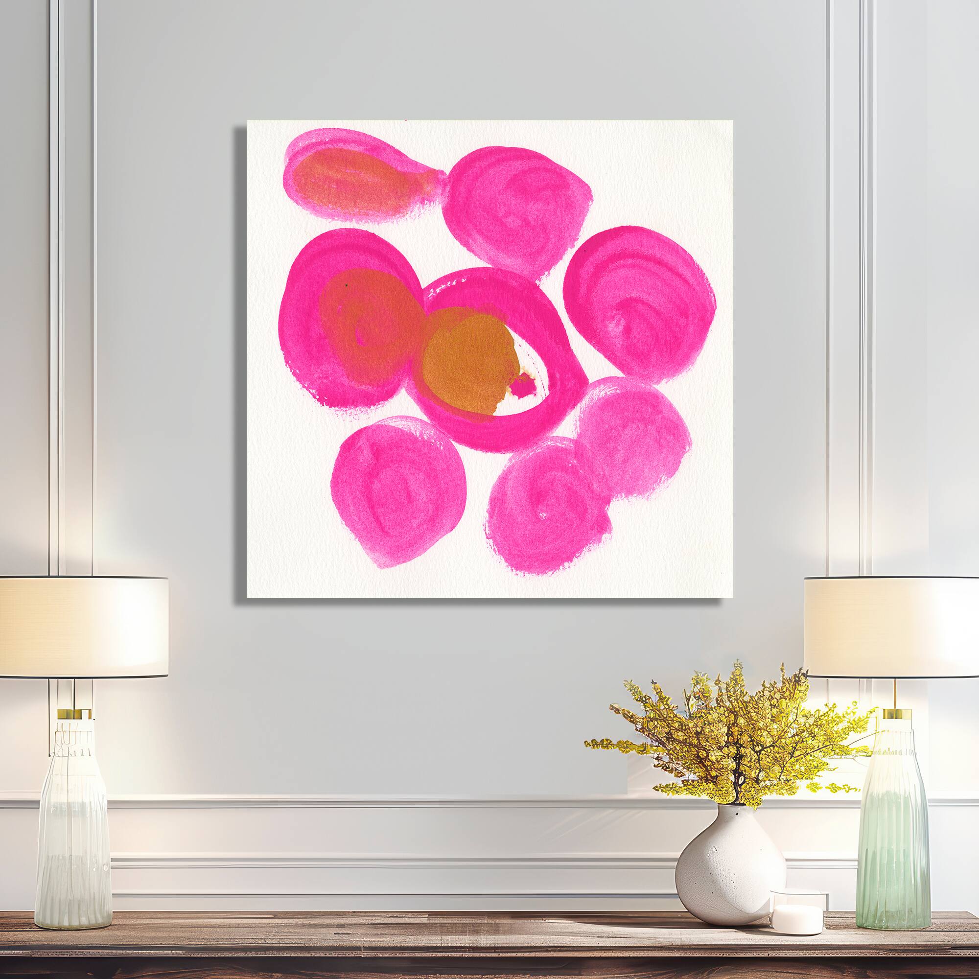 Designart - Pink Circular Composition