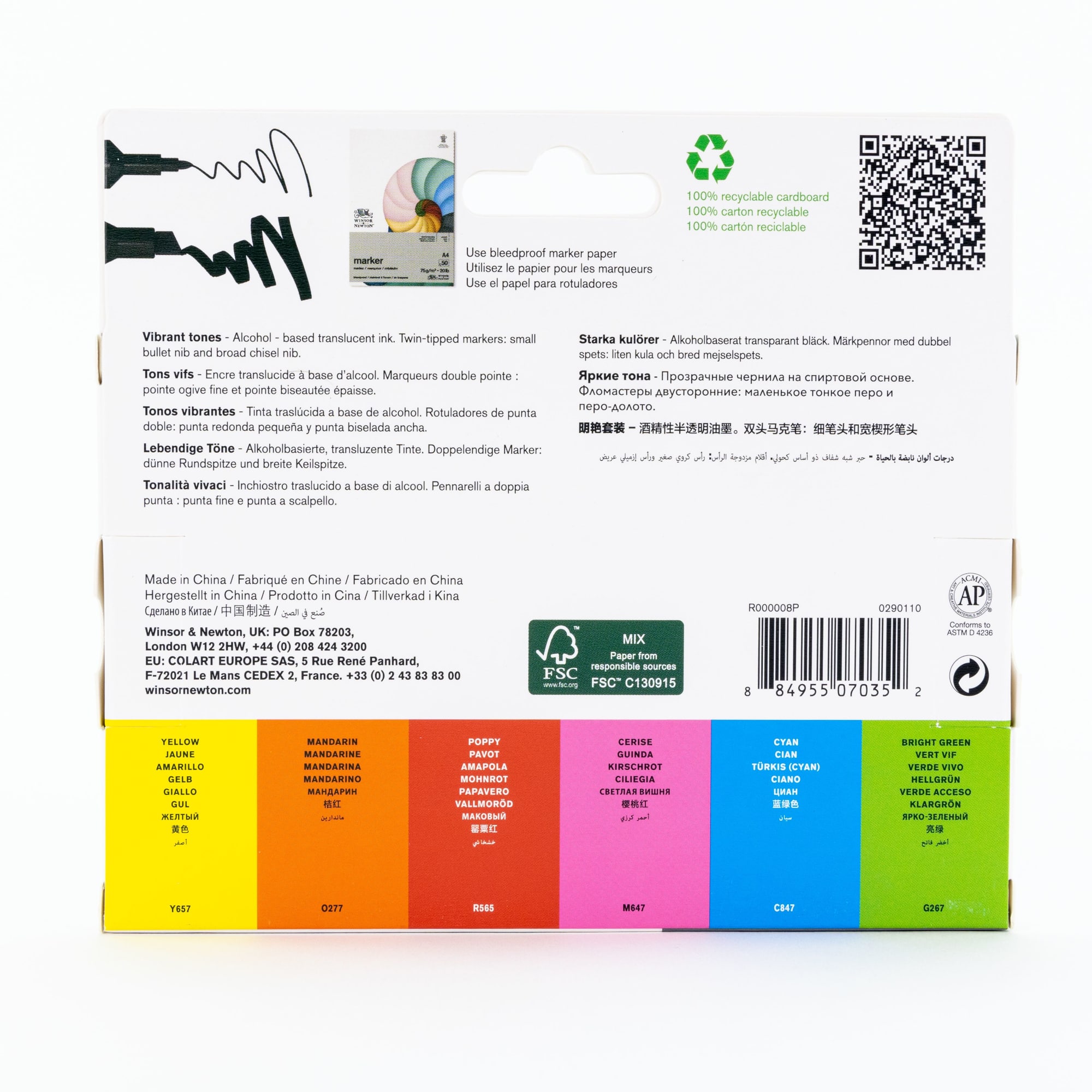 Winsor & Newton® ProMarker™ Vibrant Tones Marker Set