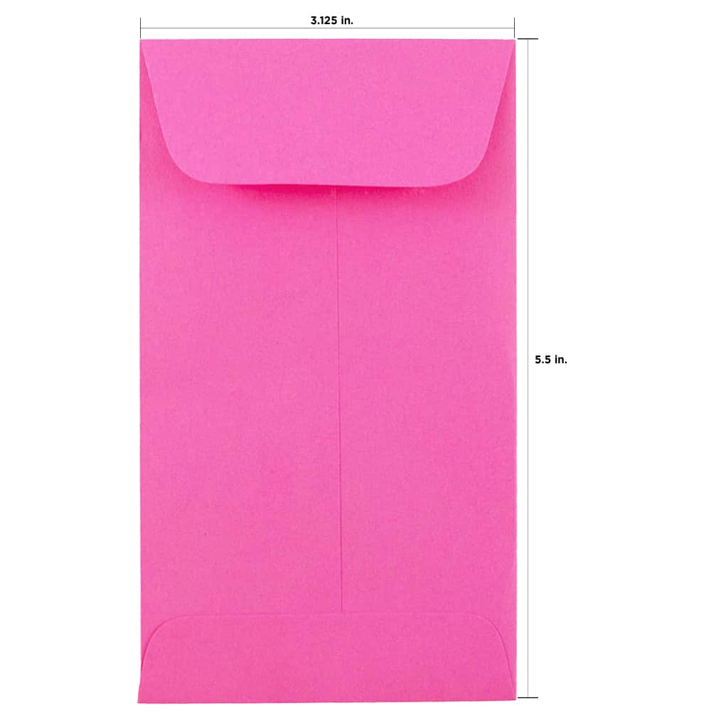 JAM Paper 3.125" x 5.5" Assorted Coin Business Envelopes, 150ct.