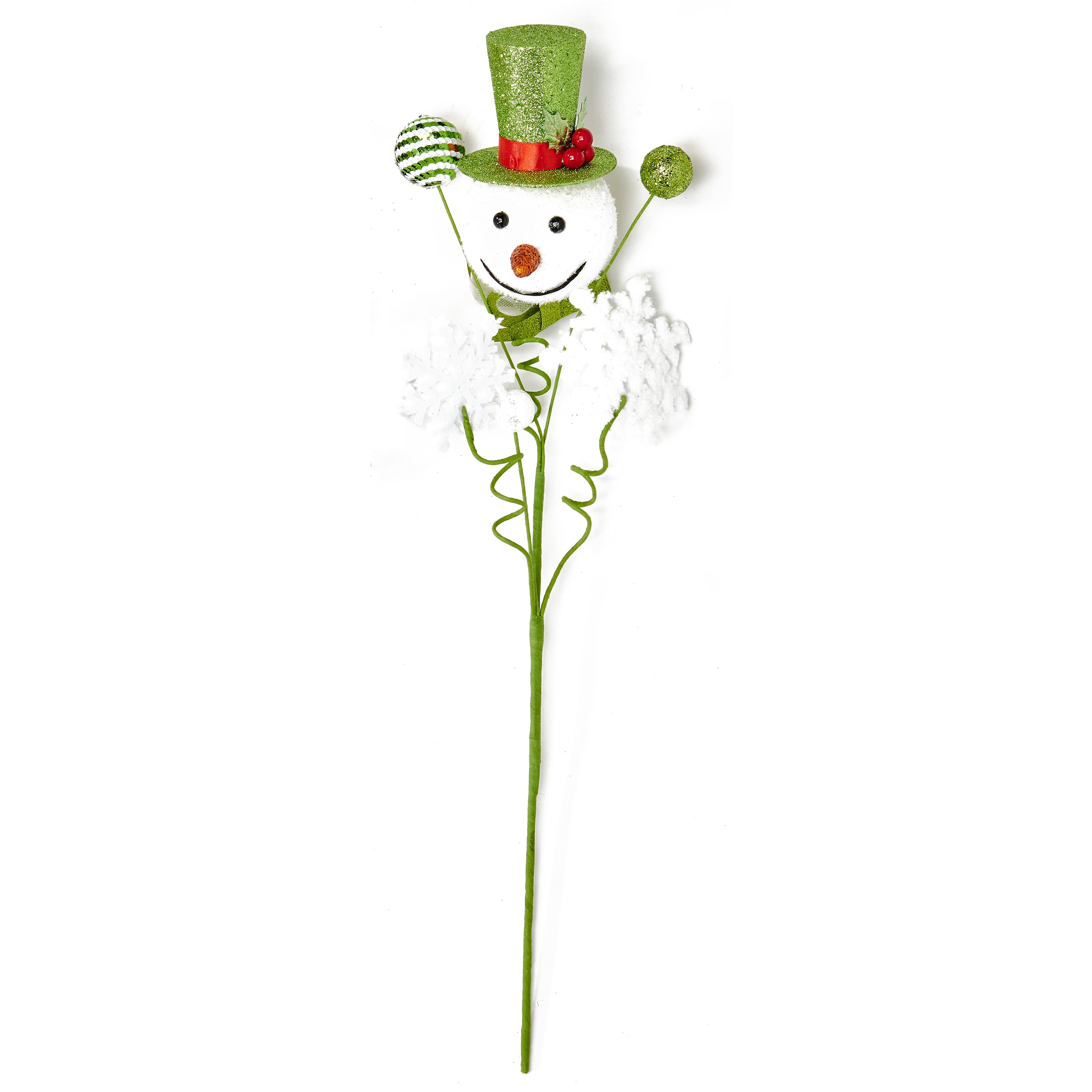 24" Christmas Glittered Snowman Picks