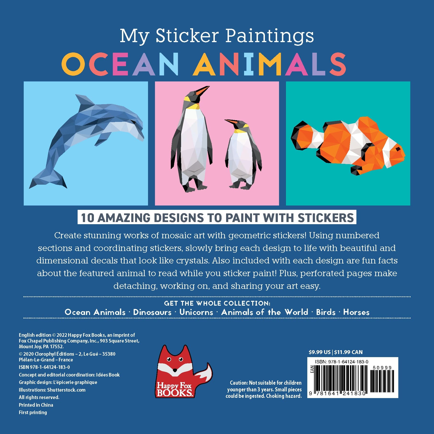 Fox Chapel Publishing My Sticker Paintings Ocean Animals Book