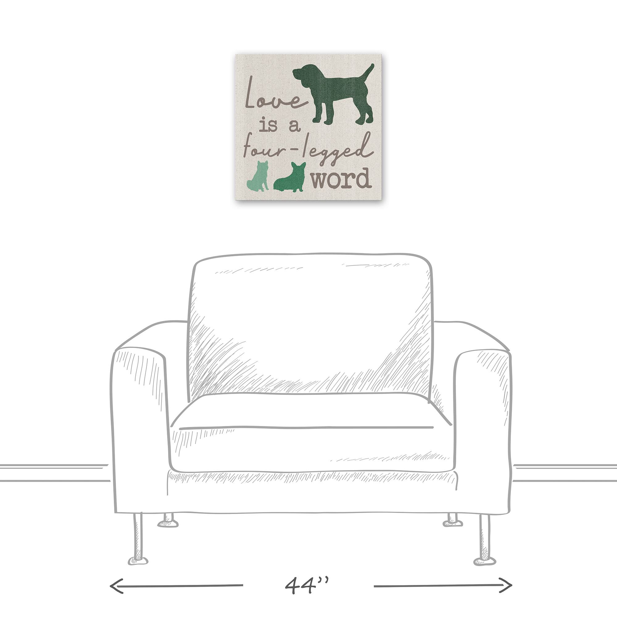 Love is a Four Letter Word Canvas Wall Art