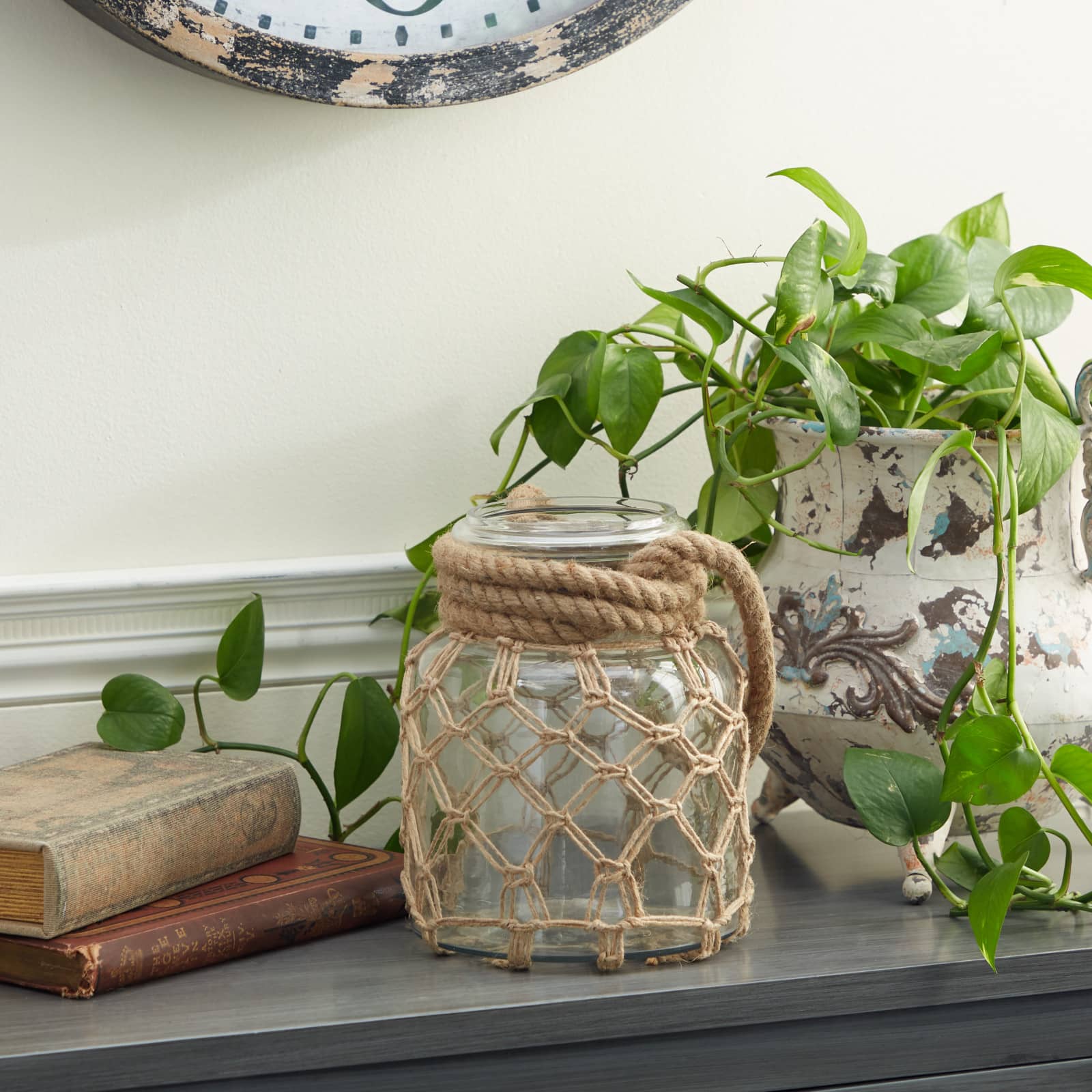 Brown Glass Coastal Lantern