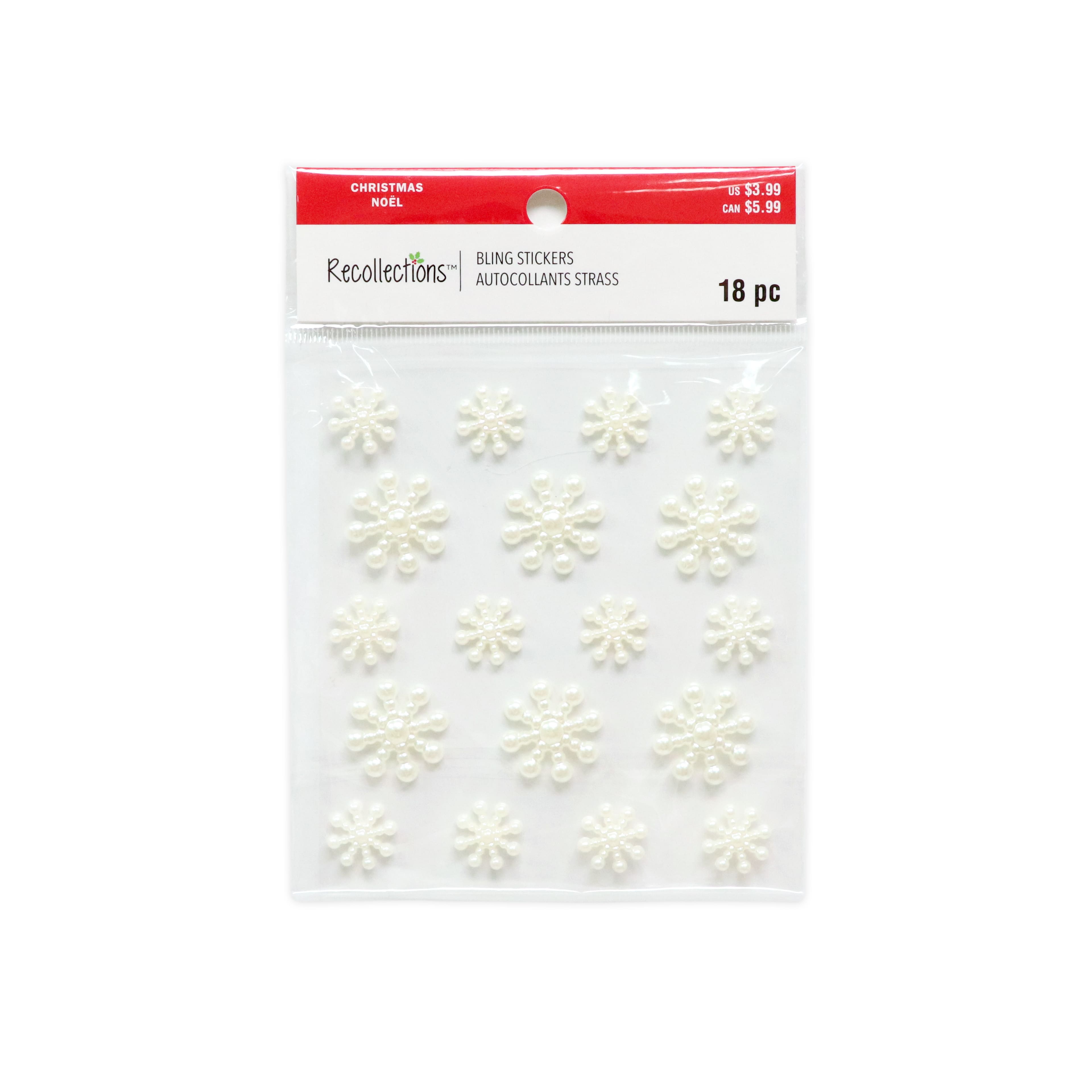 Christmas Snowflake Bling Stickers, 18ct. by Recollections™