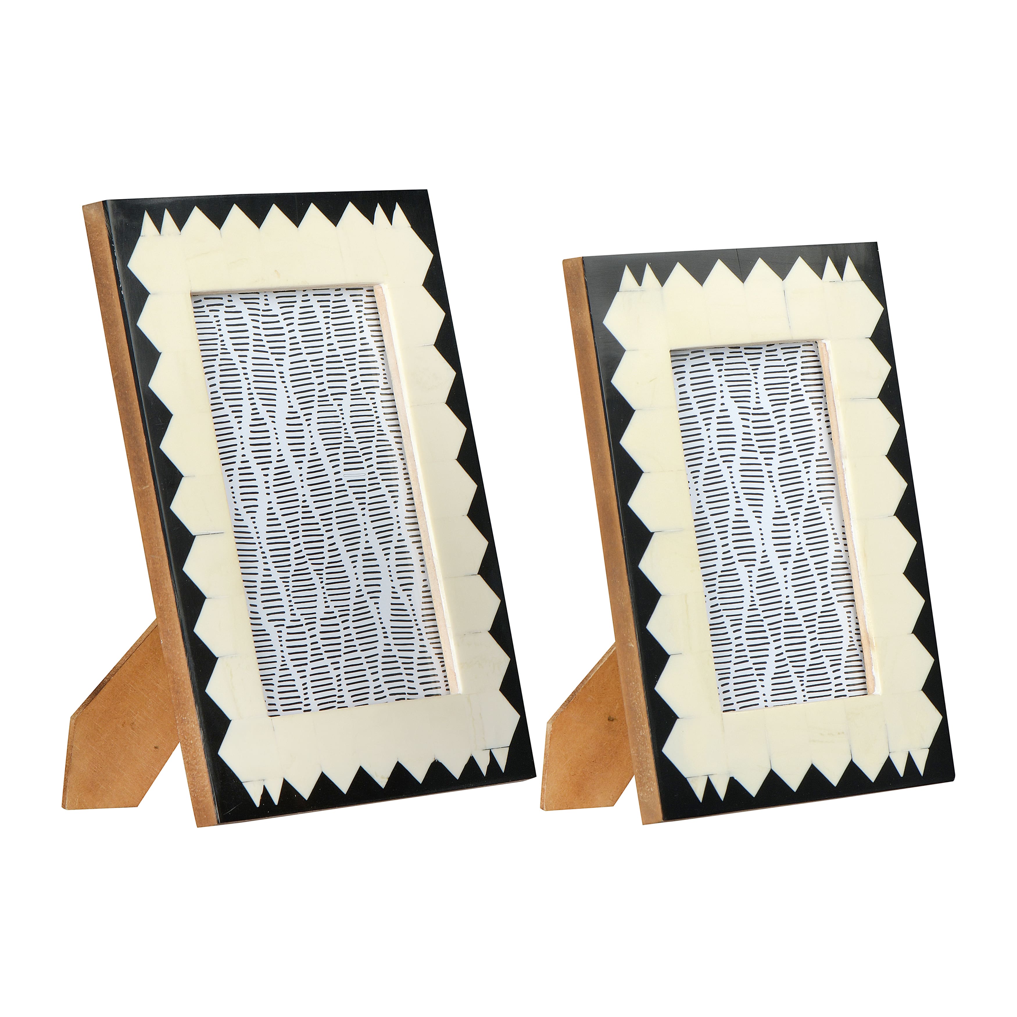 Hello Honey® 2 Pack Black & Cream Photo Frame