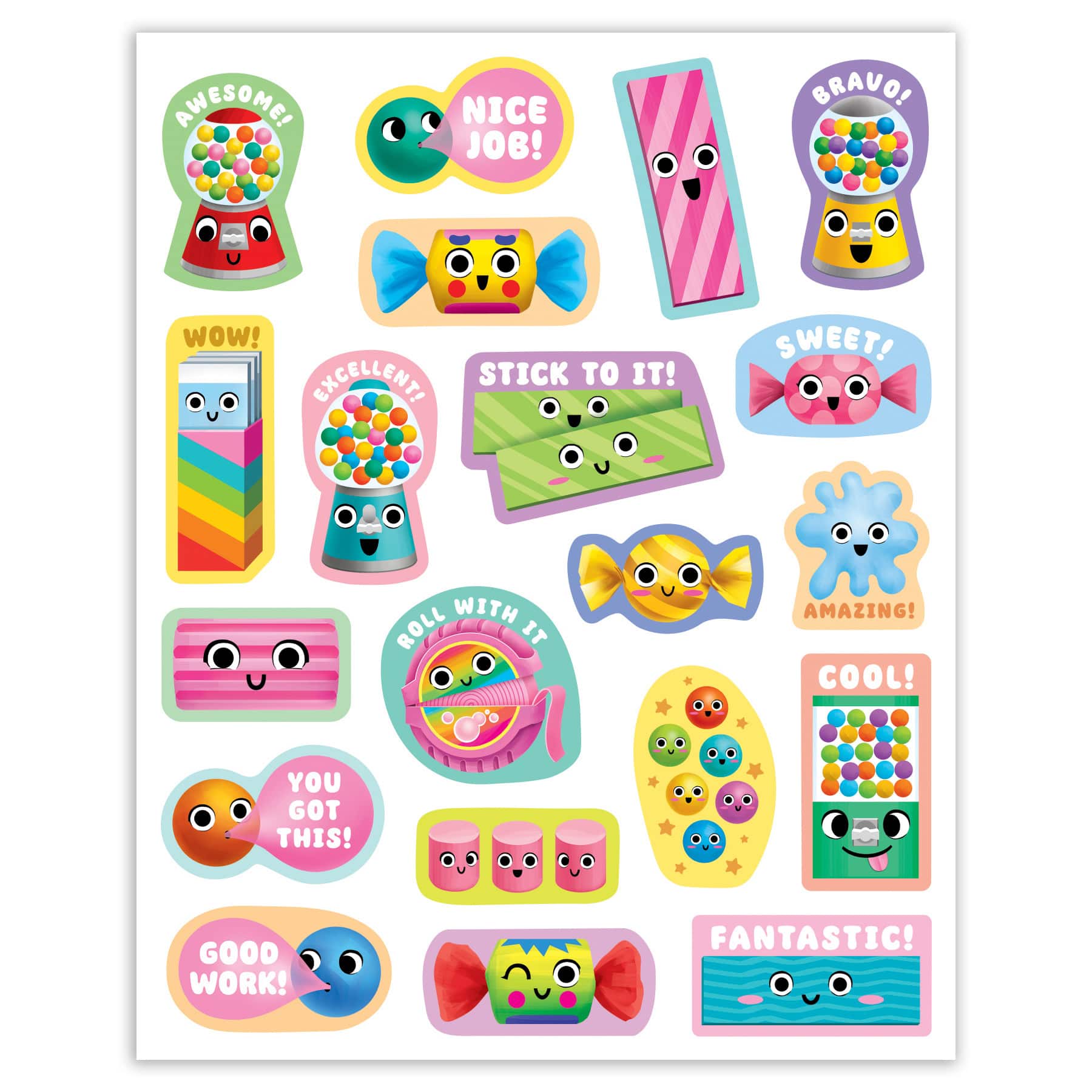 Teacher Created Resources® Bubble Gum Smelly Stickers, 6 Packs of 120