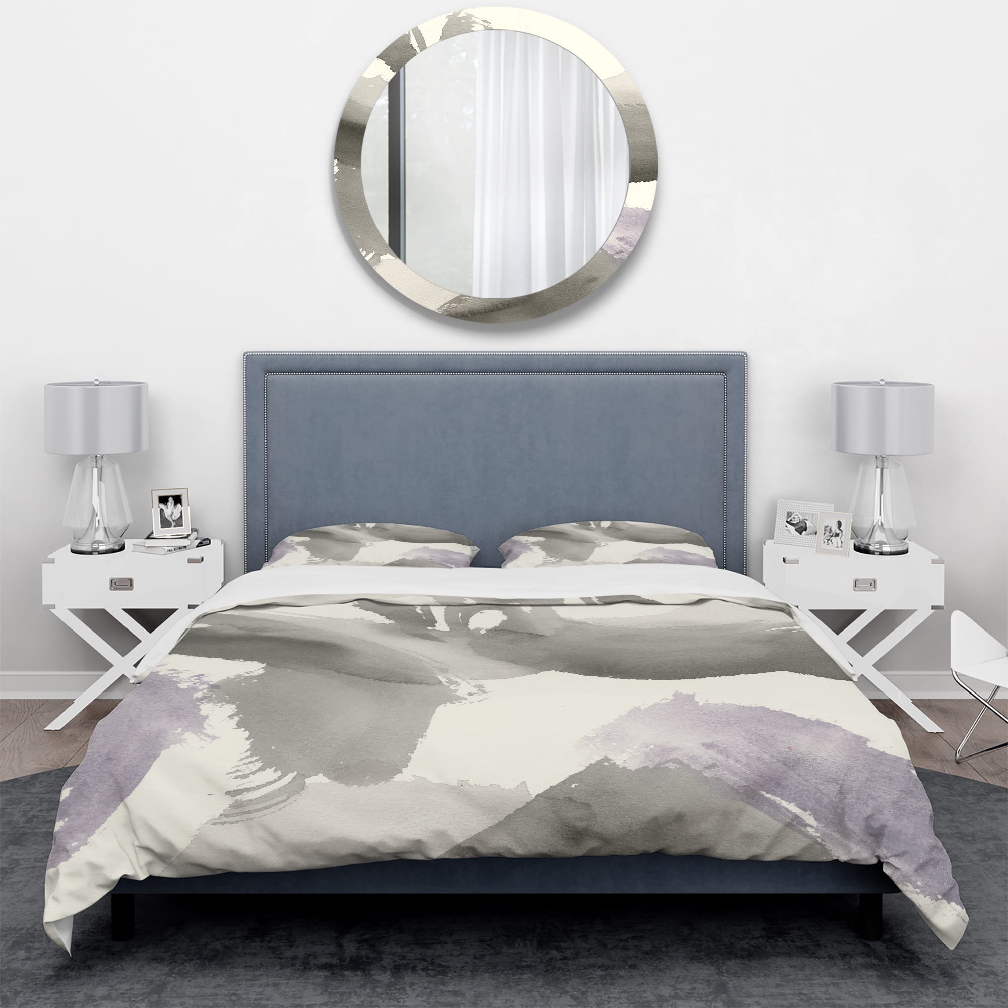 Designart 'minimal geometric Gesture IV' Geometric Bedding Set