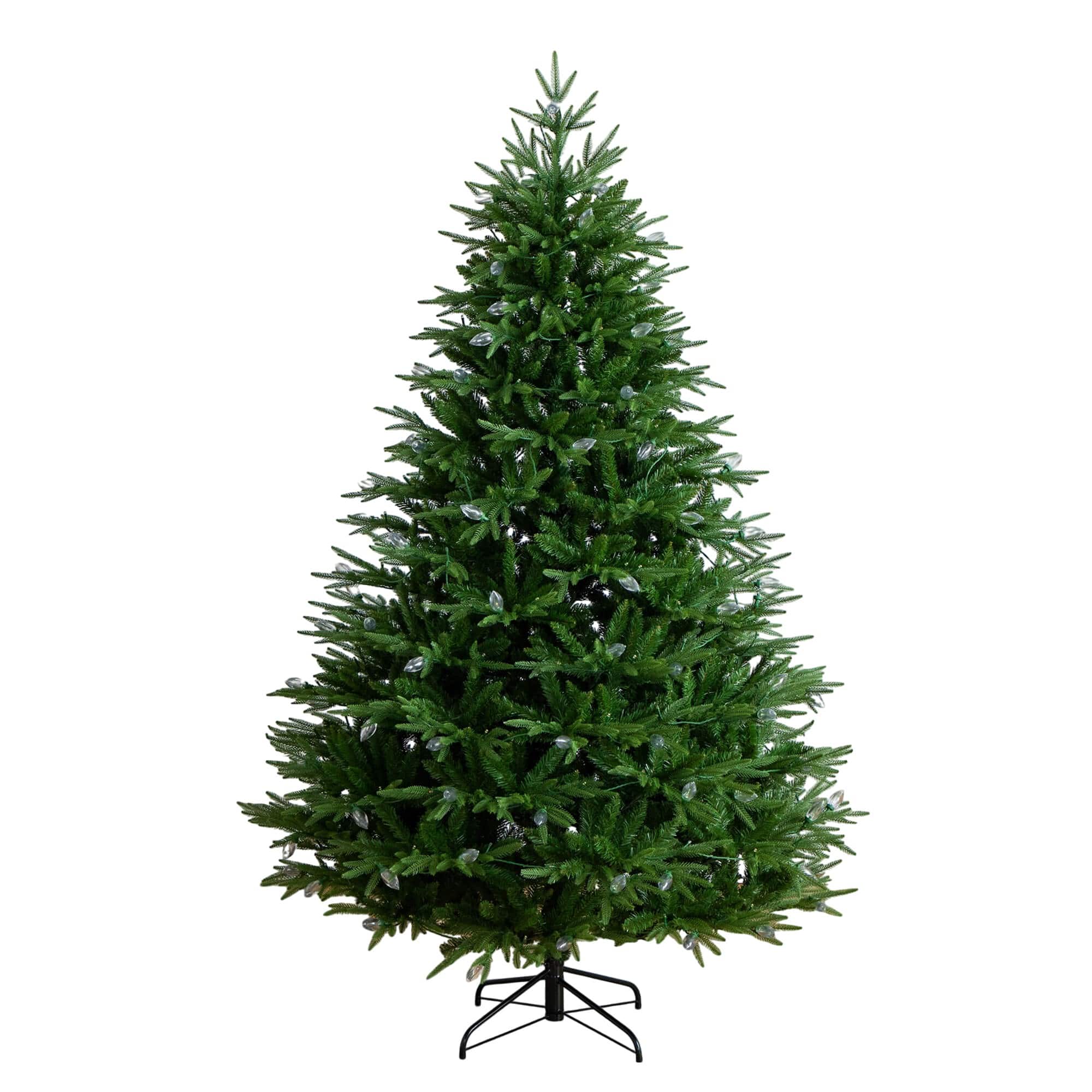 7Ft Pre-Lit Luxembourg Pine Artificial Christmas Tree, Multicolor LED Lights By Nearly Natural in Green | 7 ft | Michaels®