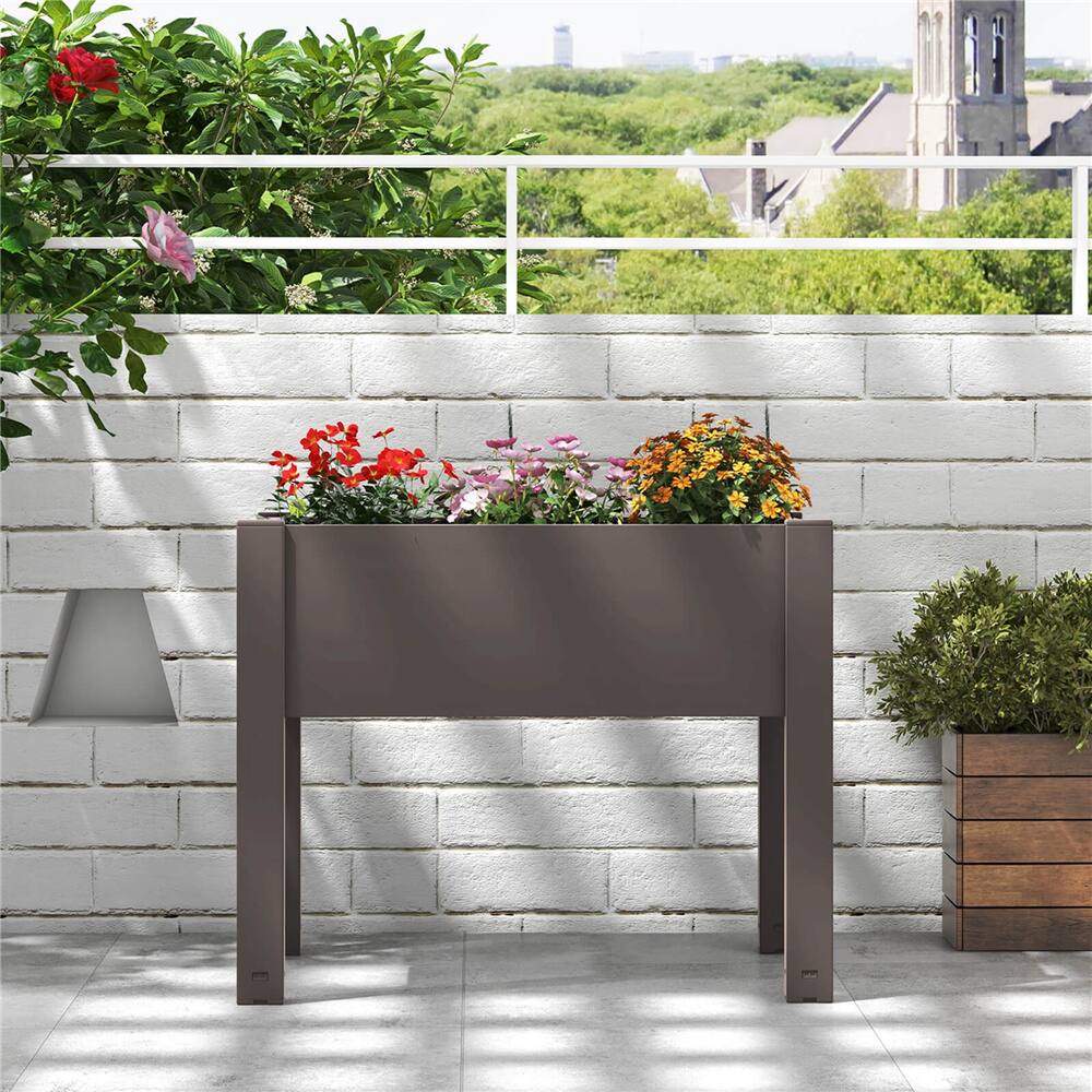 Costway 14gal. Raised Garden Bed with Water Level Indicator & Drainage Hole