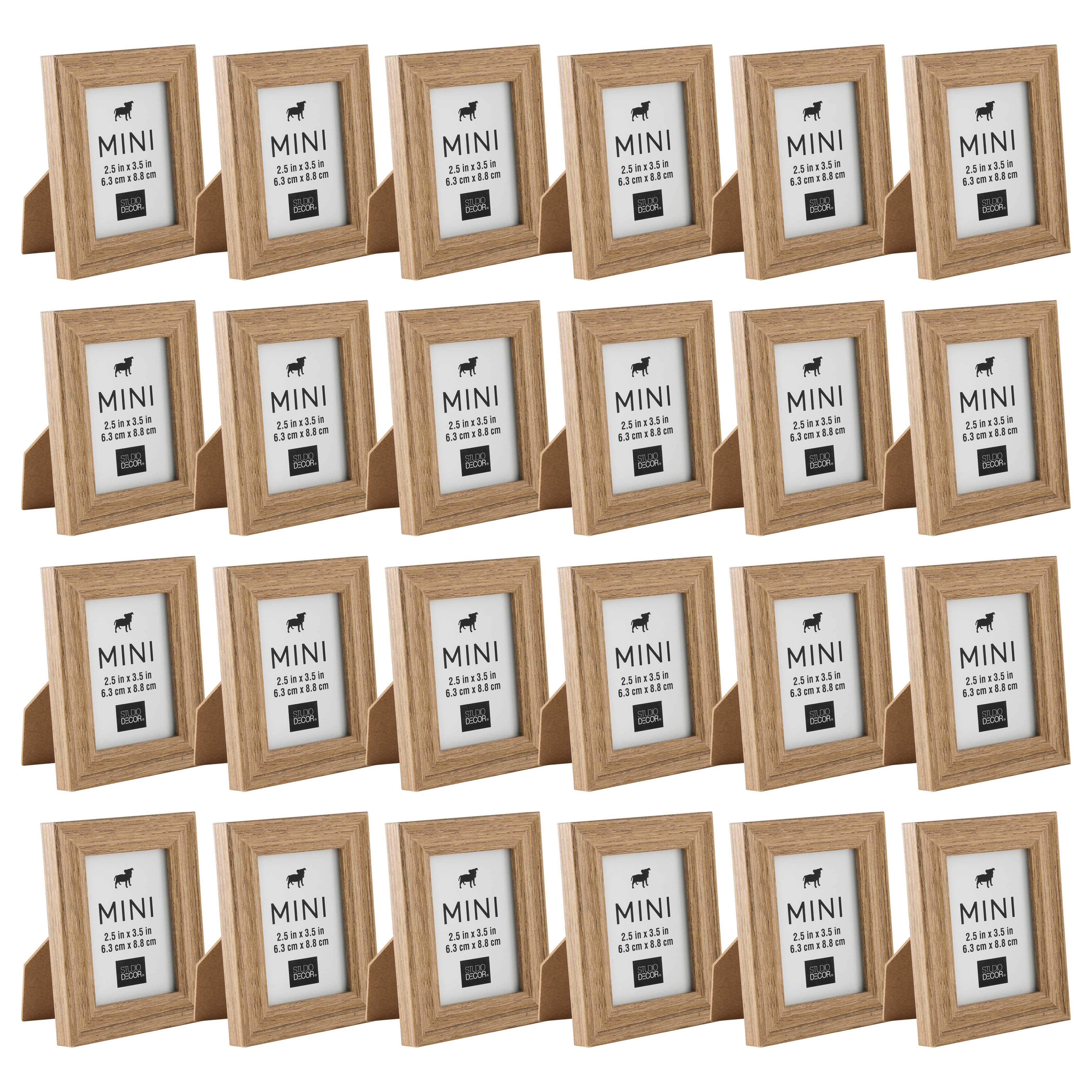 24 Pack: 2.5" x 3.5" Driftwood Mini Frame by Studio Décor®