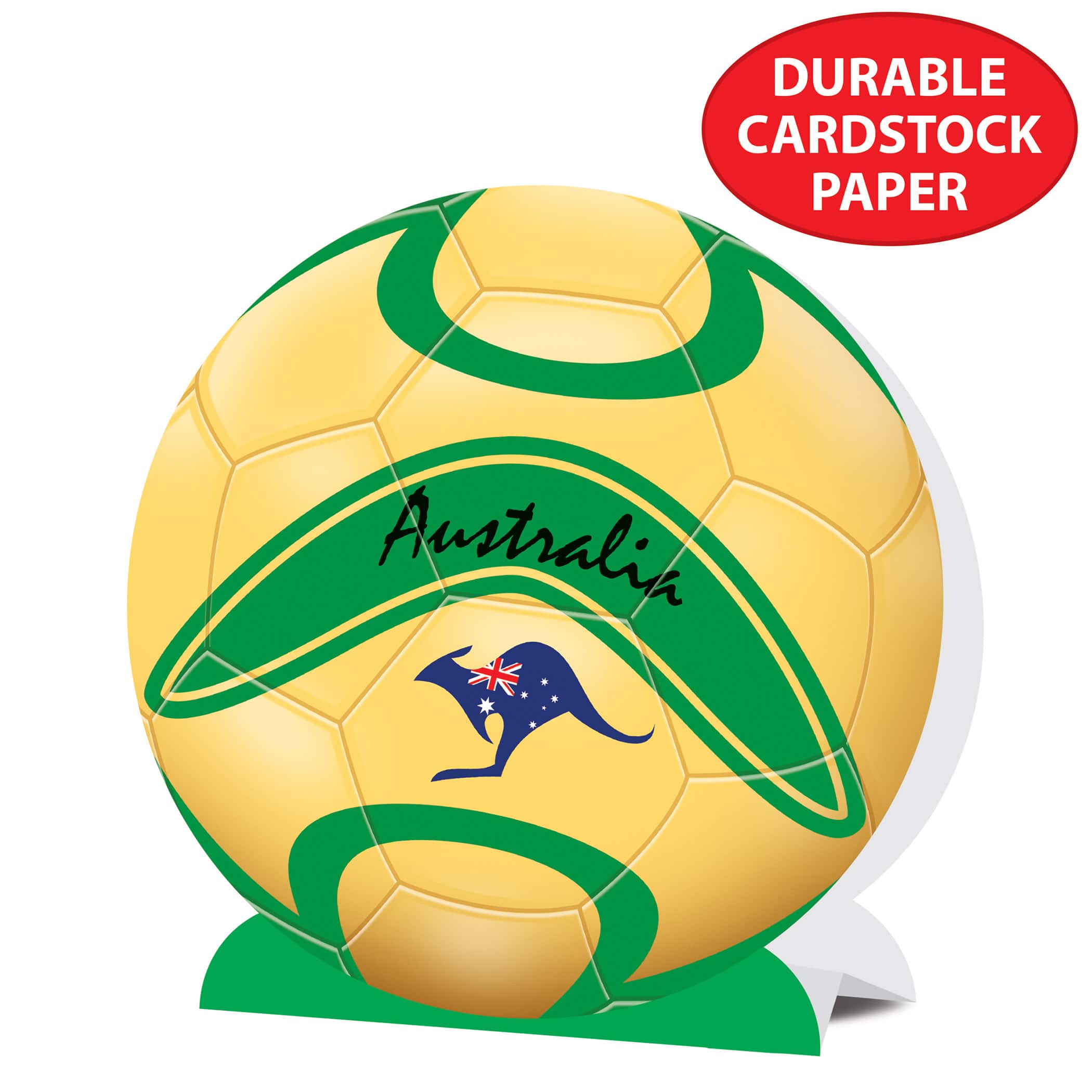 9.25" Australia 3D Soccer Ball Centerpieces, 2ct.